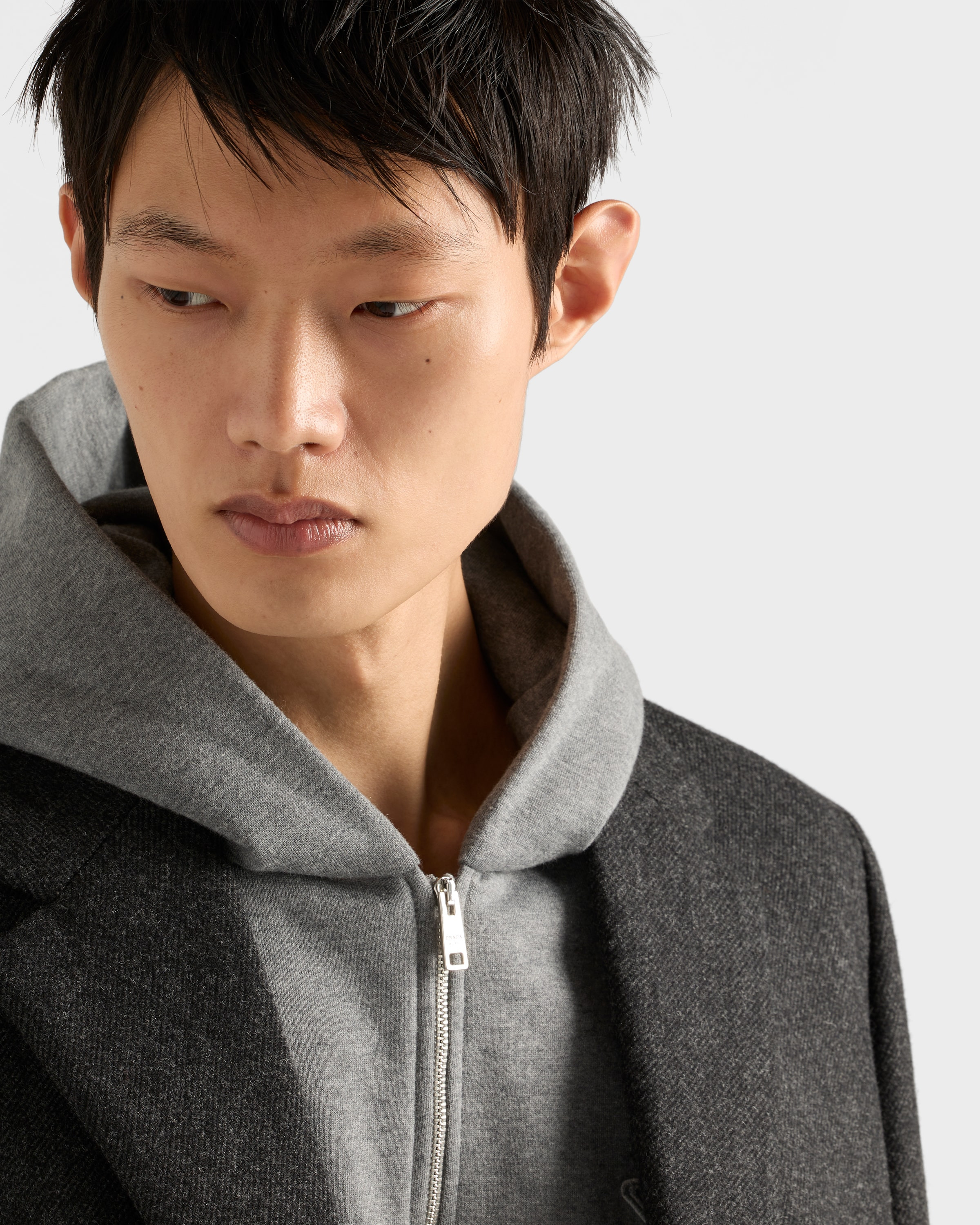 Cashmere blend zipper hoodie - 3