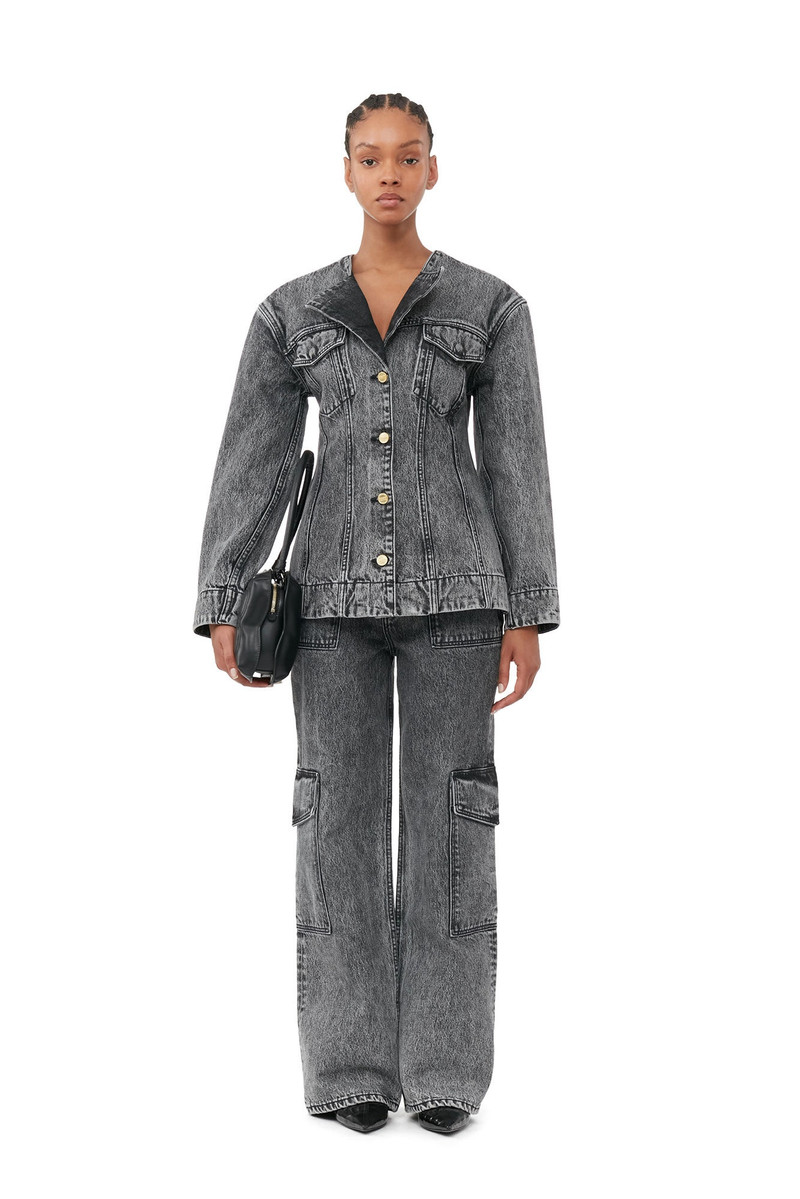GANNI SNOW WASHED DENIM ANGI JEANS outlook