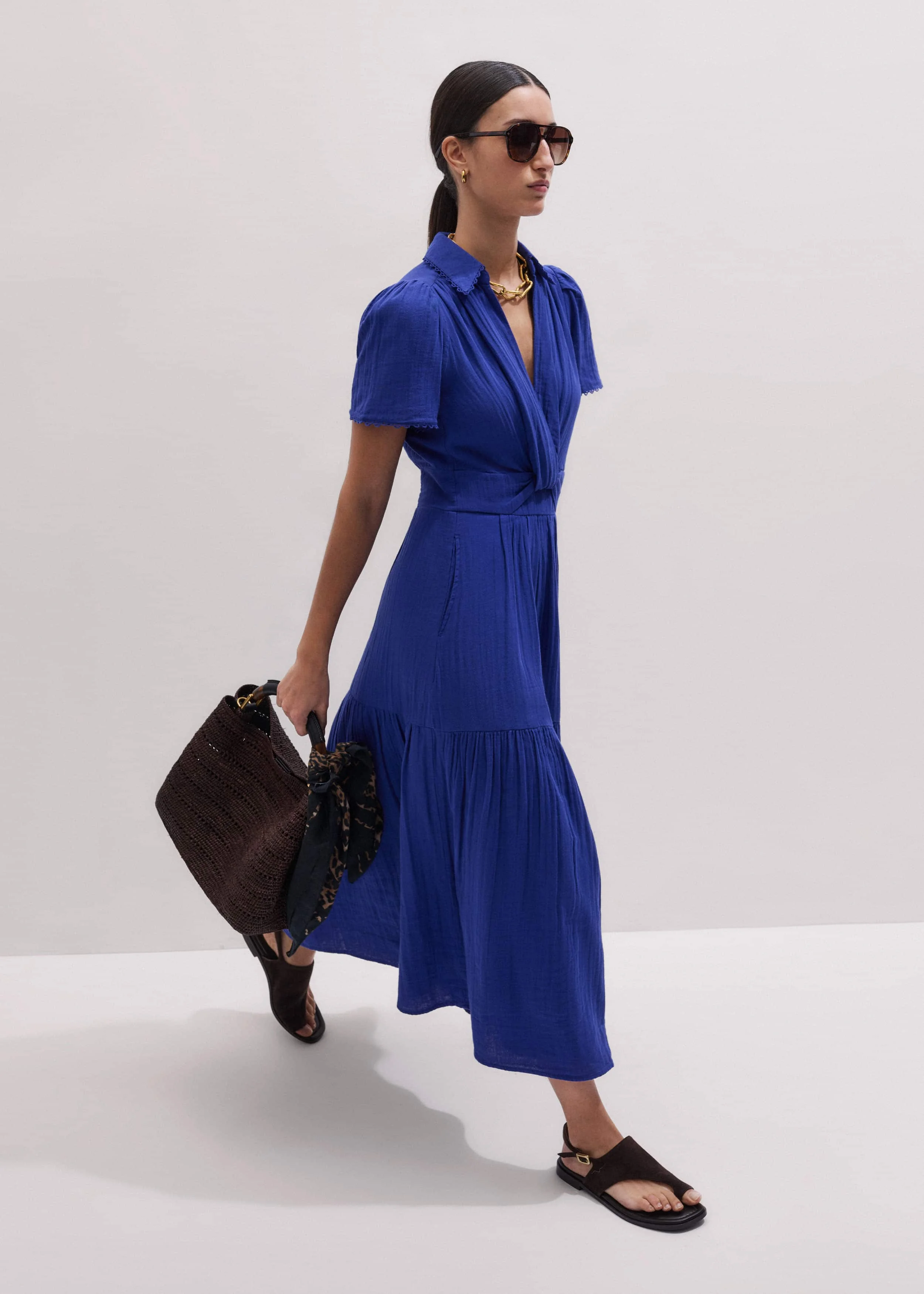 Twist Front Maxi Dress - 1