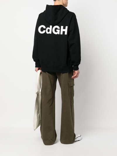 Comme des Garçons Homme logo-print hooded jacket outlook