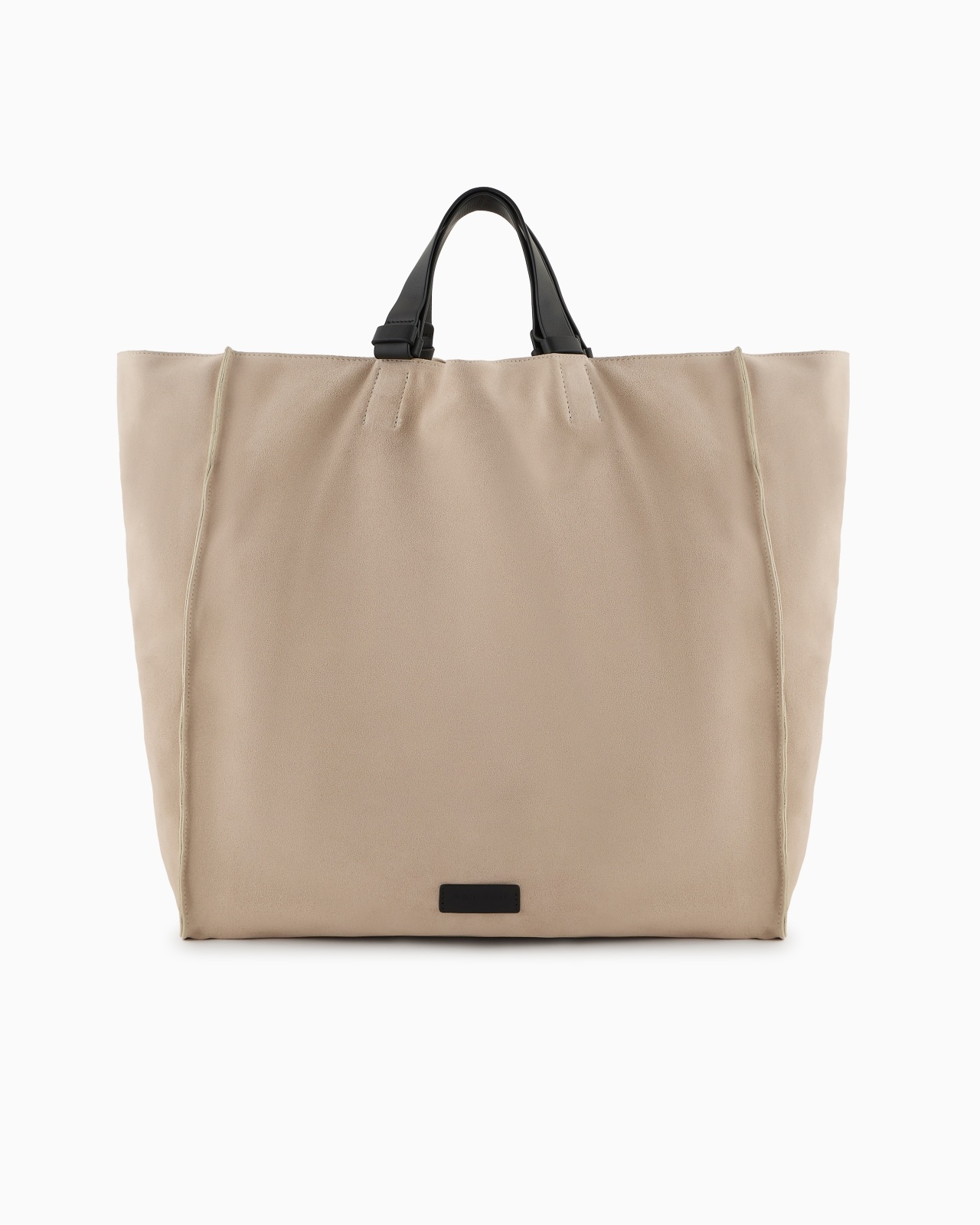 SUEDE AND LEATHER SHOPPER - 1