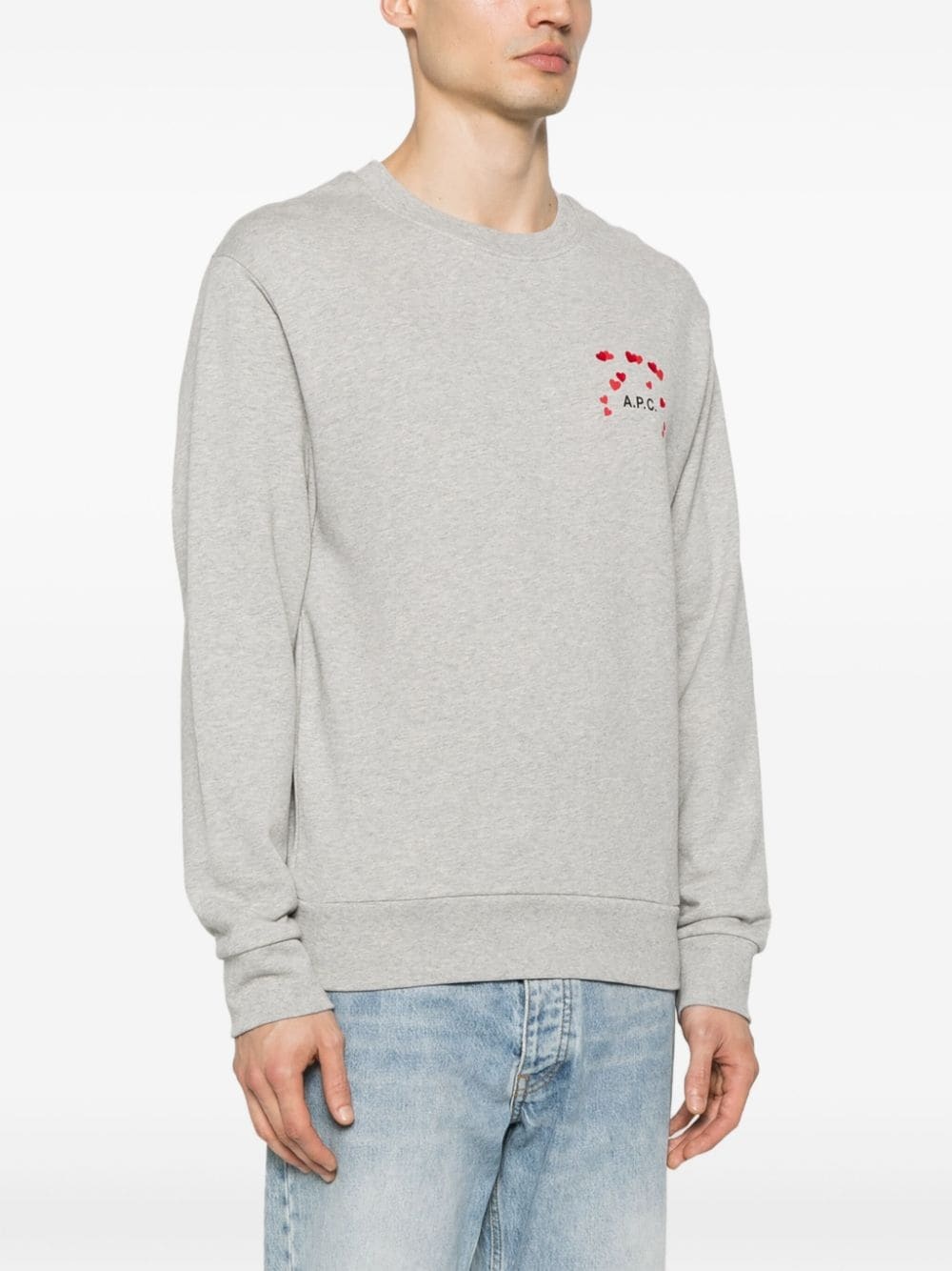 logo-print cotton sweatshirt - 4