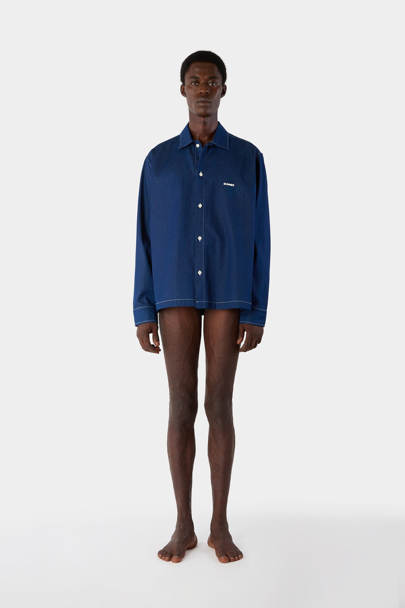 SUNNEI REGULAR SHIRT / blue outlook