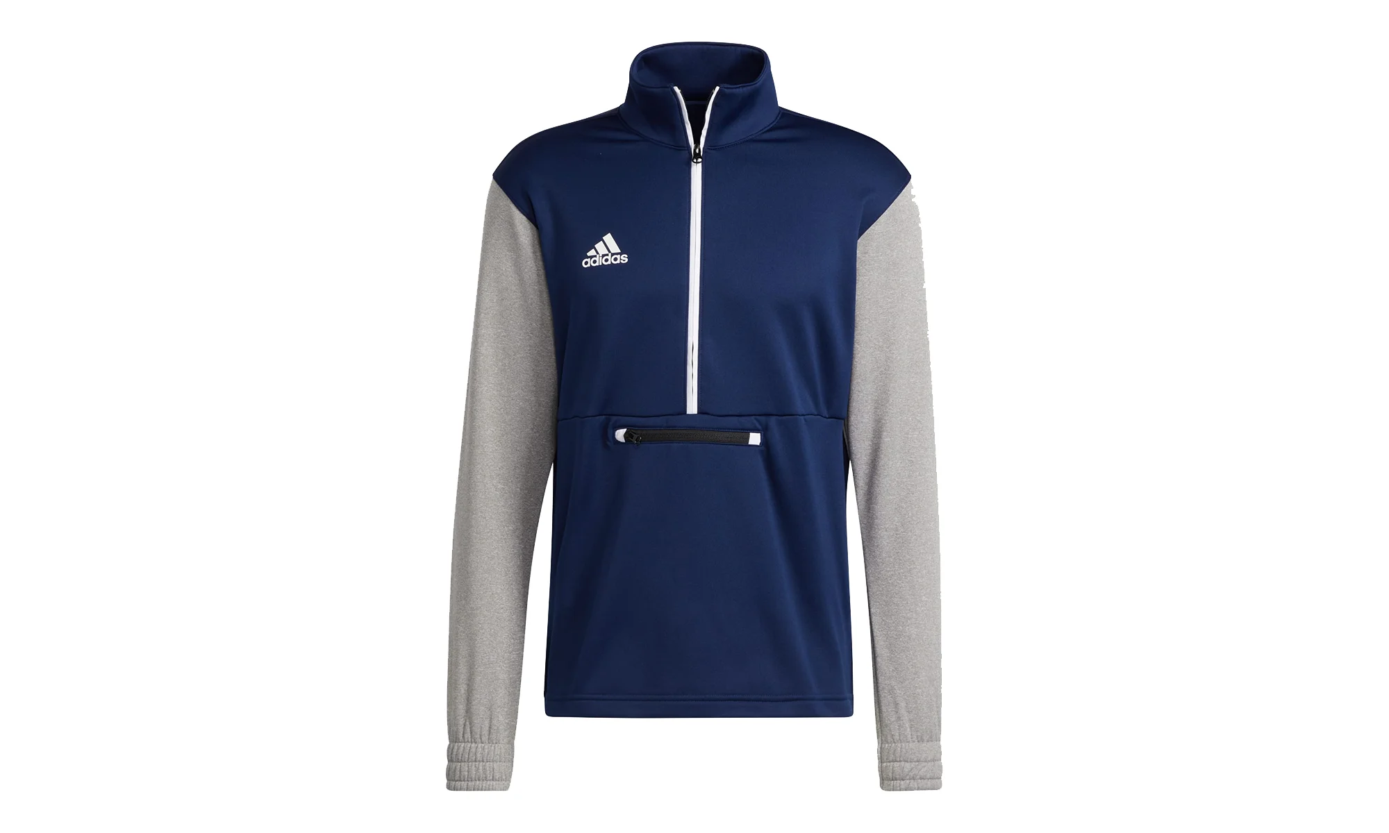 Team Issue Half-Zip Sweatshirt "Team Navy / Medium Grey Heather / White" HI0695 - 1