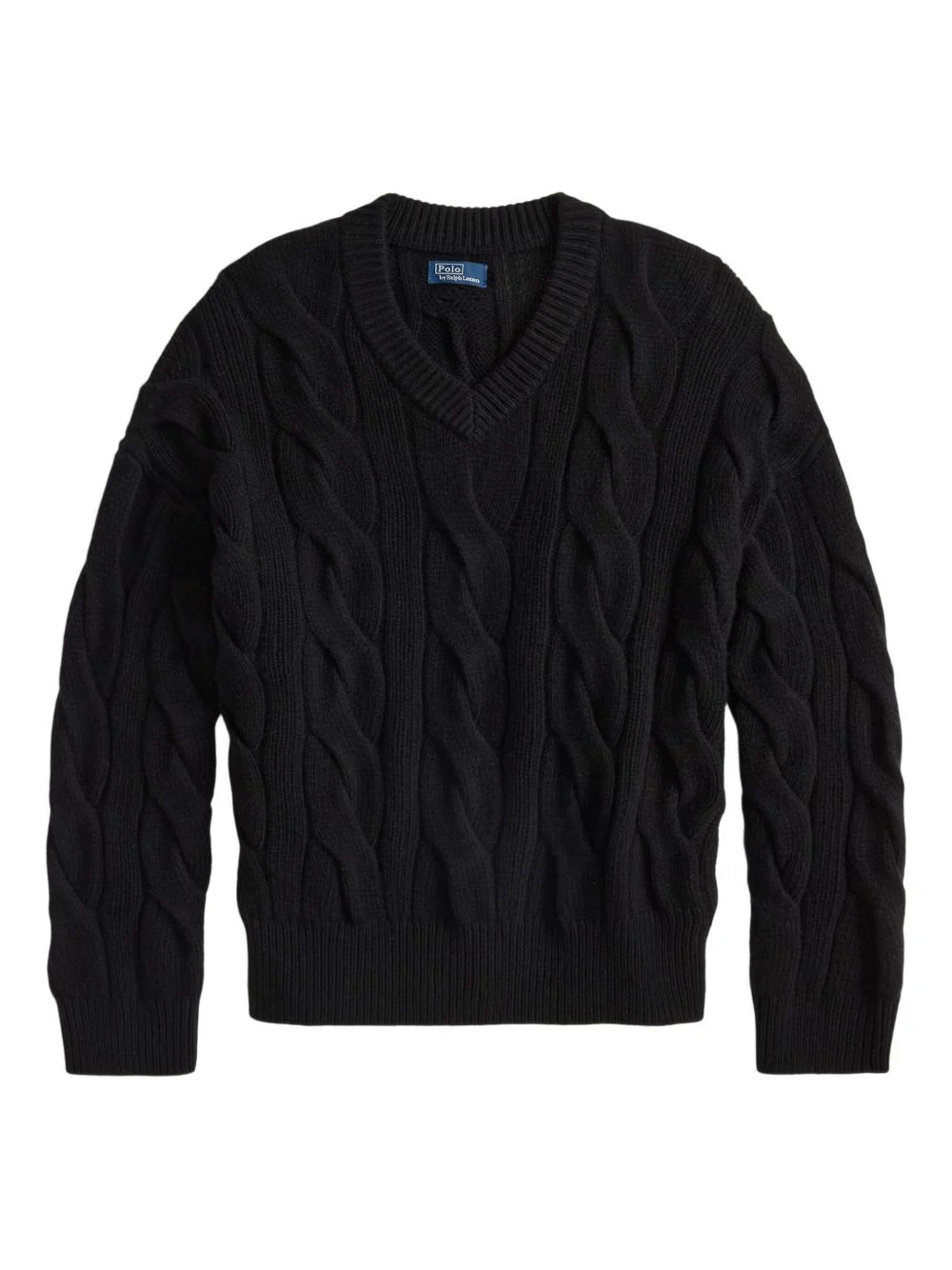 cable-knit V-neck pullover sweater - 1