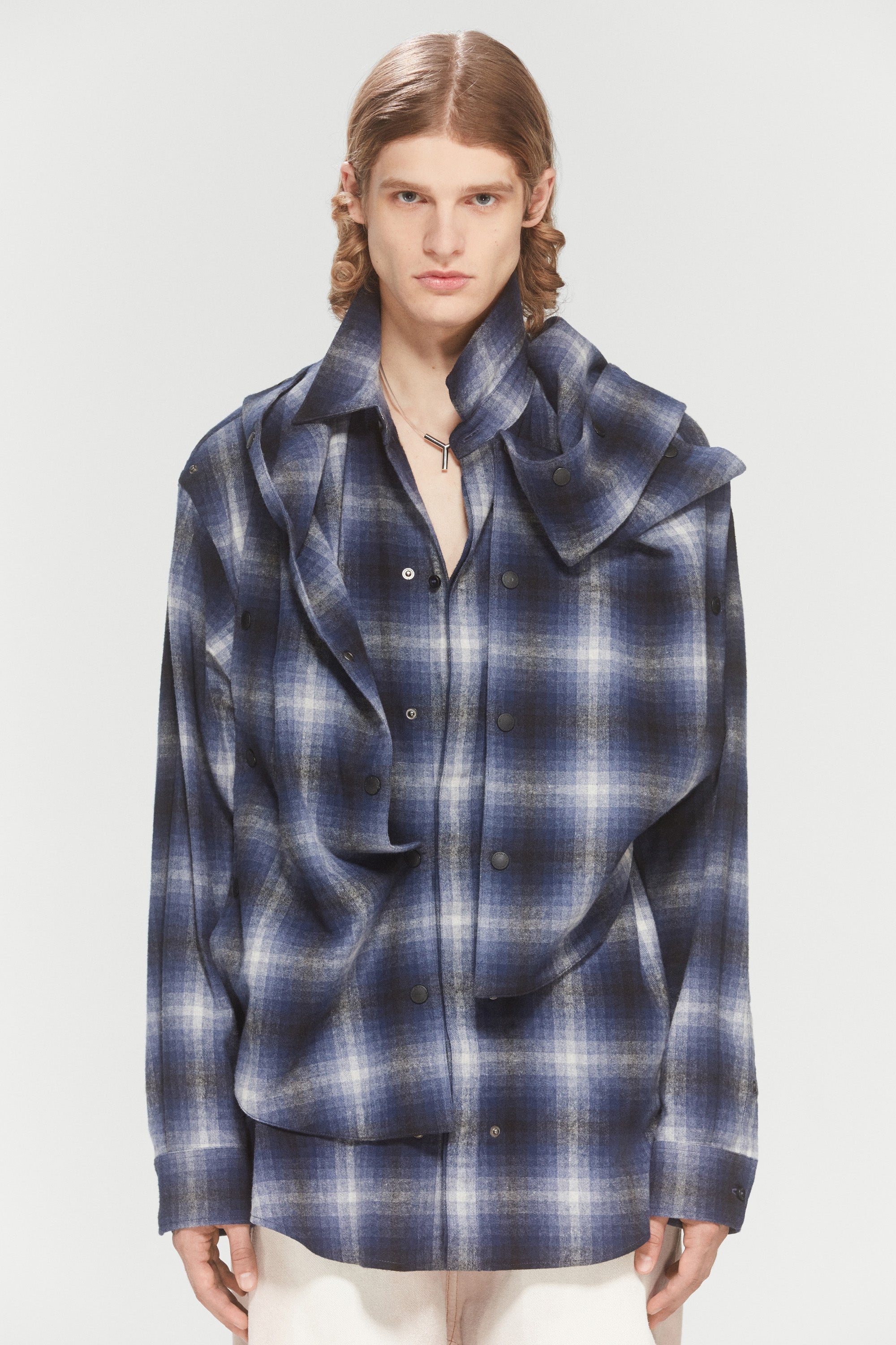 SNAP OFF PANEL HOOD OVERSHIRT - 3