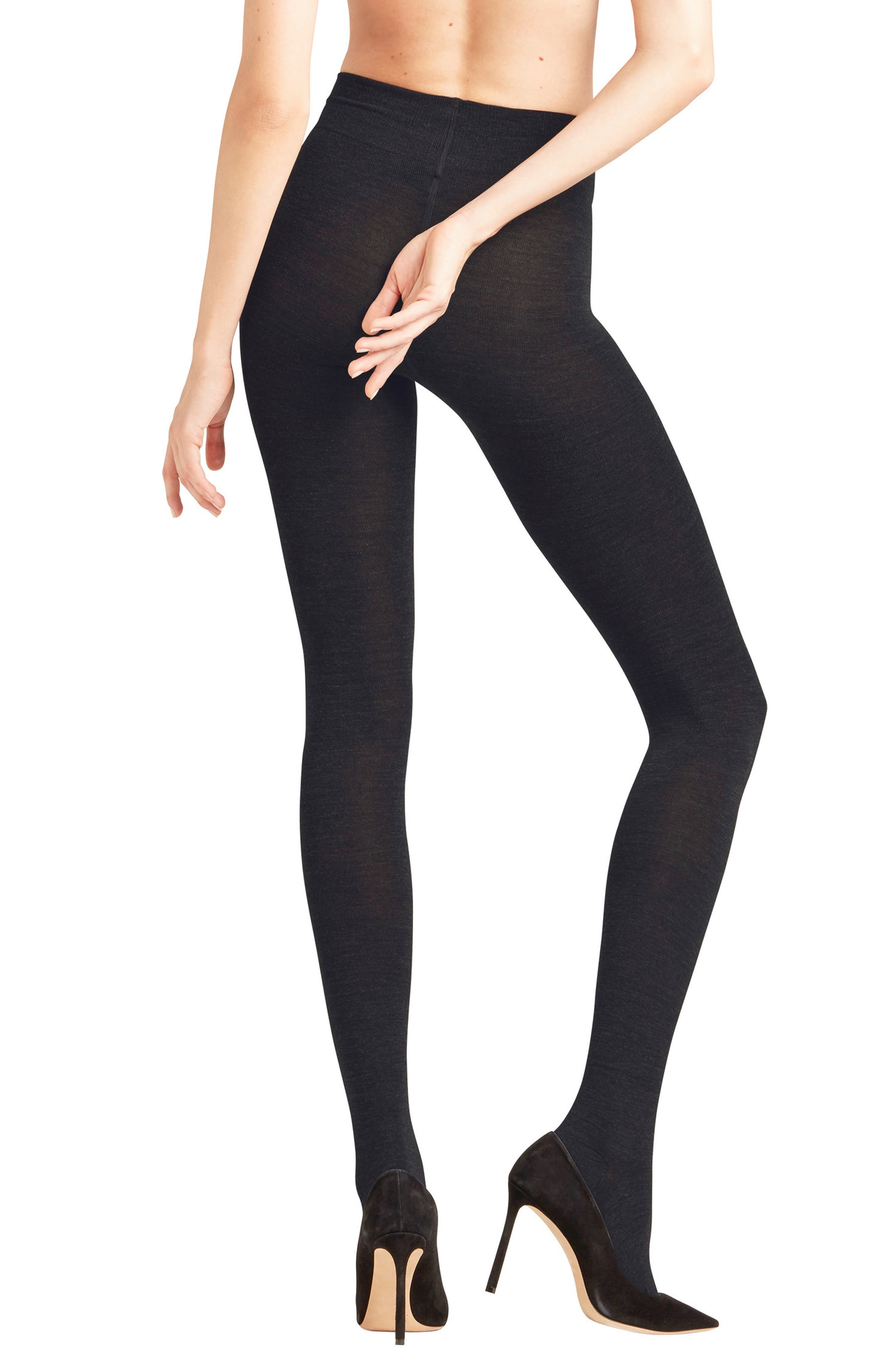 Virgin Wool Blend Tights - 2