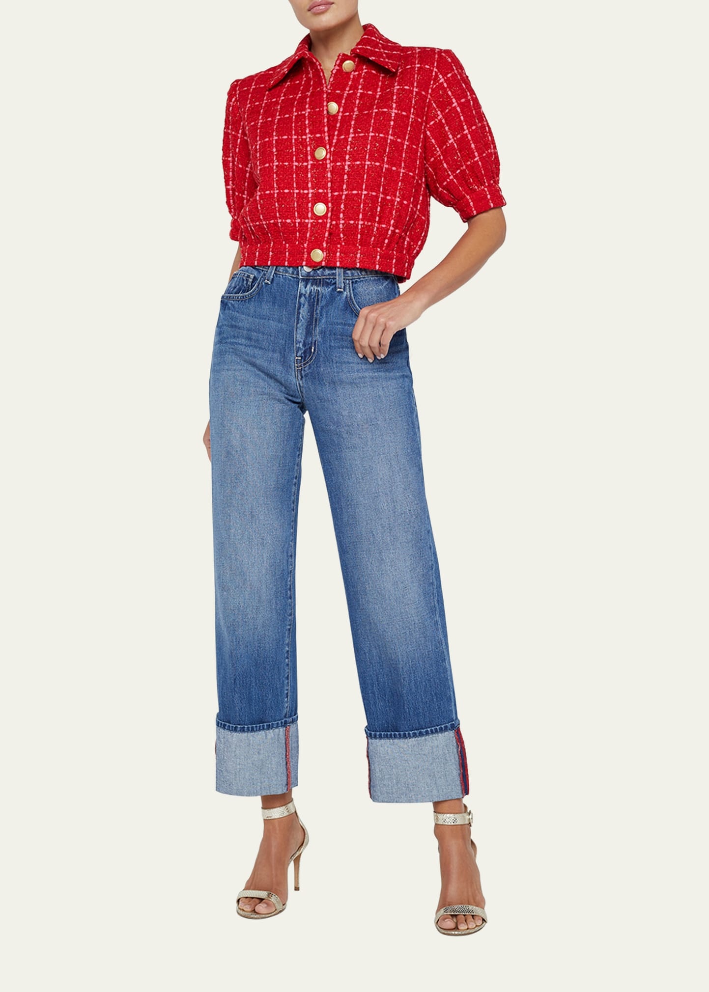 Leighton Ultra High-Rise Cuffed Stovepipe Jeans - 2