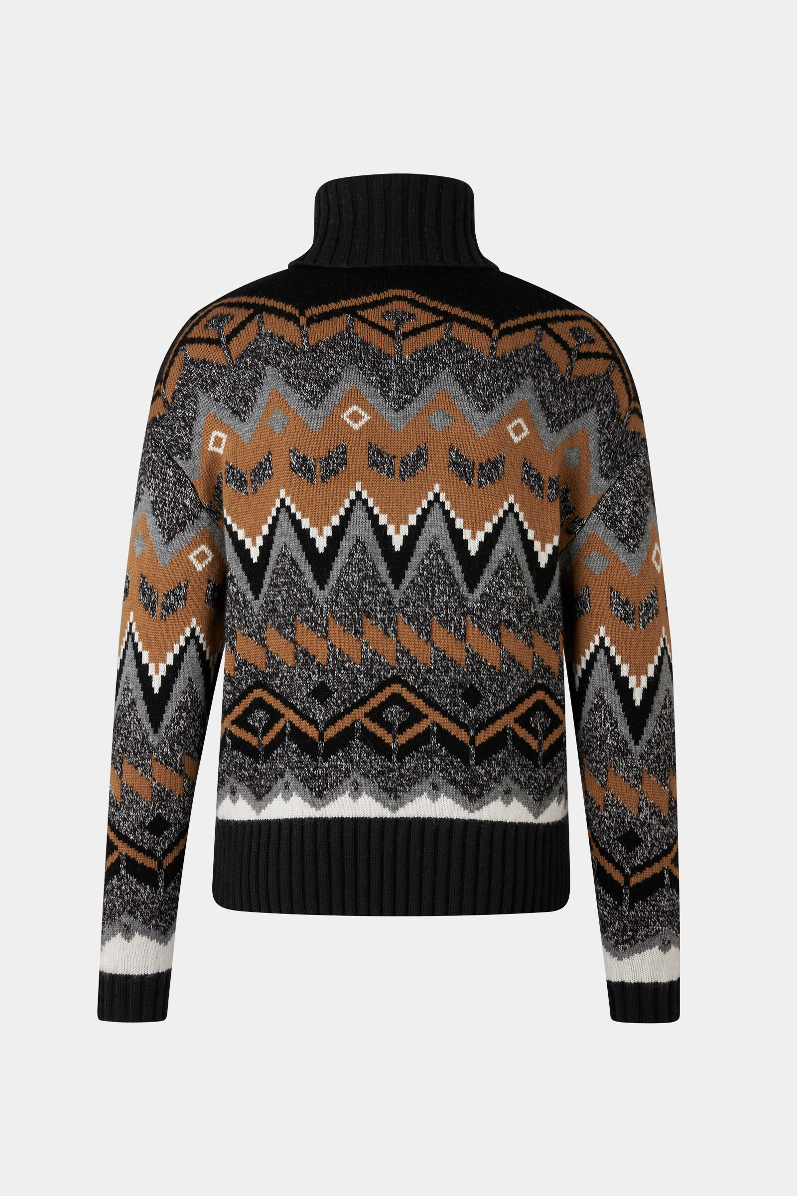Norwegian pullover Raegan in Black/Grey/Hazel - 2