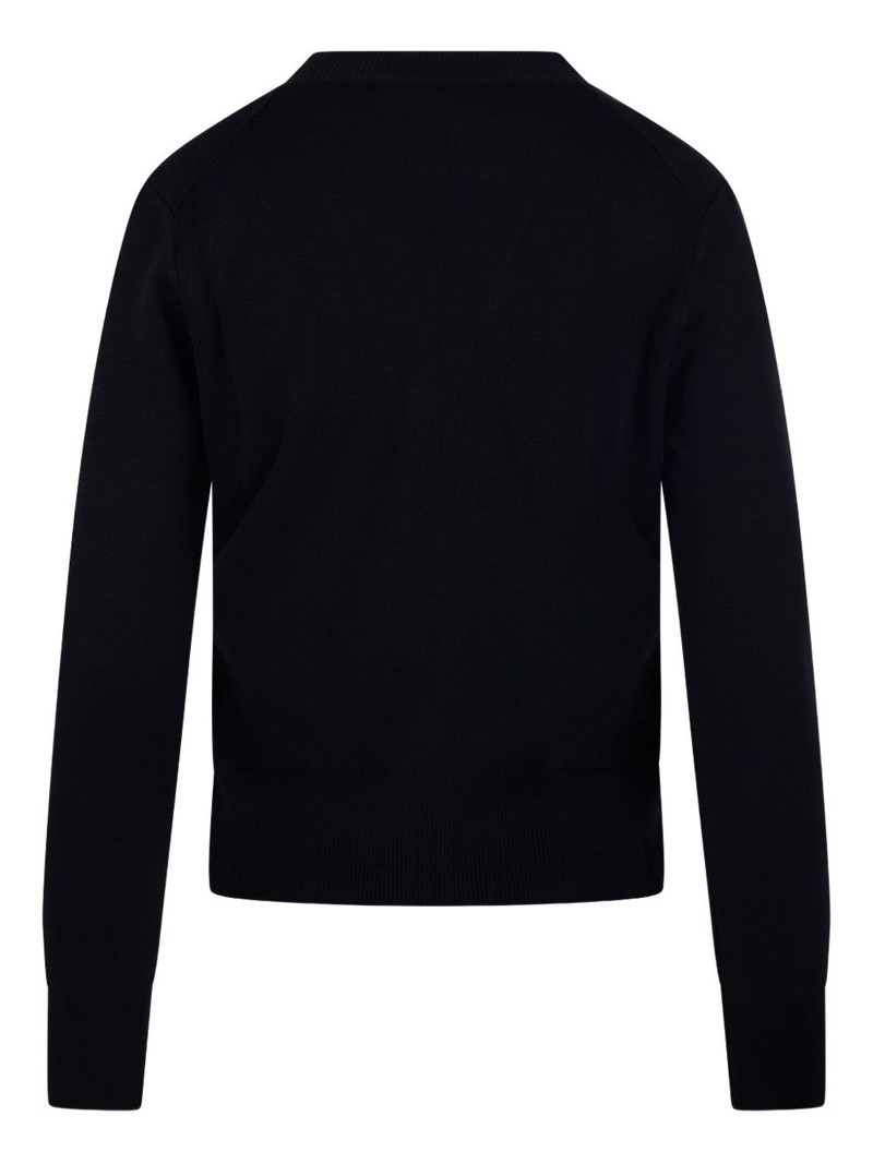 AMI Paris Ami De Coeur-logo embroidered cardigan outlook