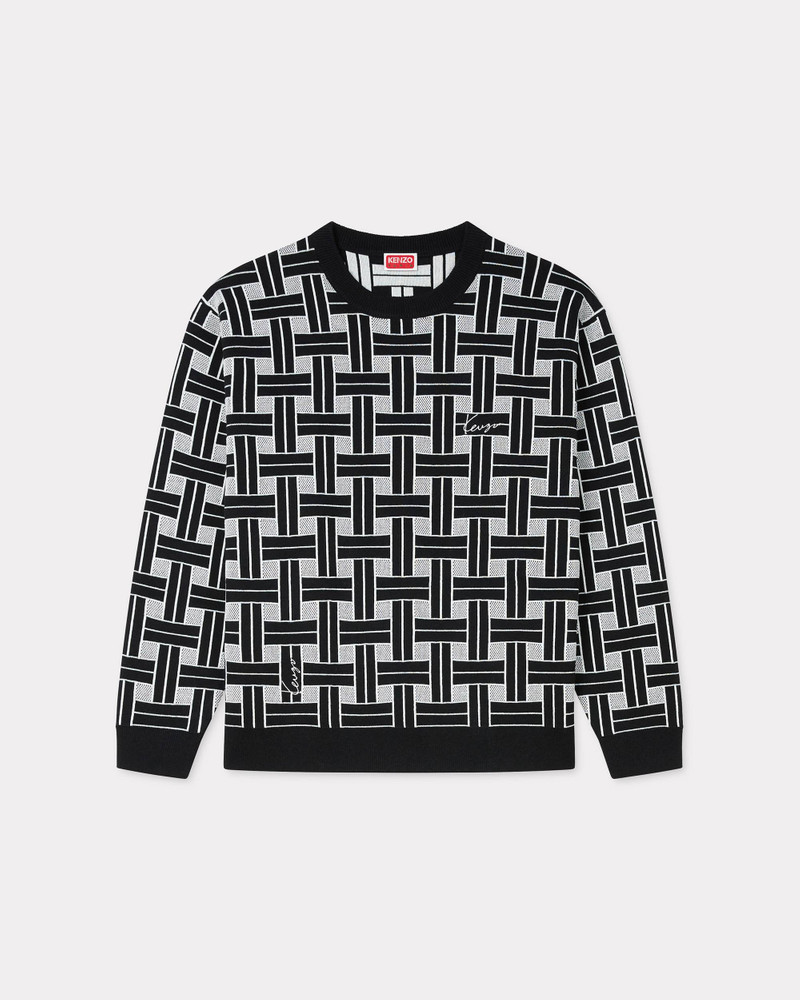 'KENZO Weave' embroidered jumper 1