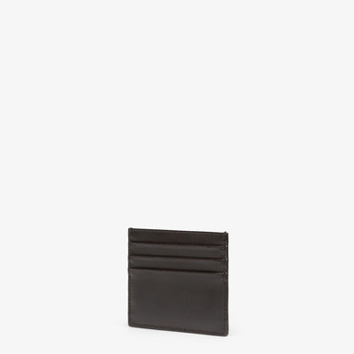 FENDI Flat black leather card holder outlook