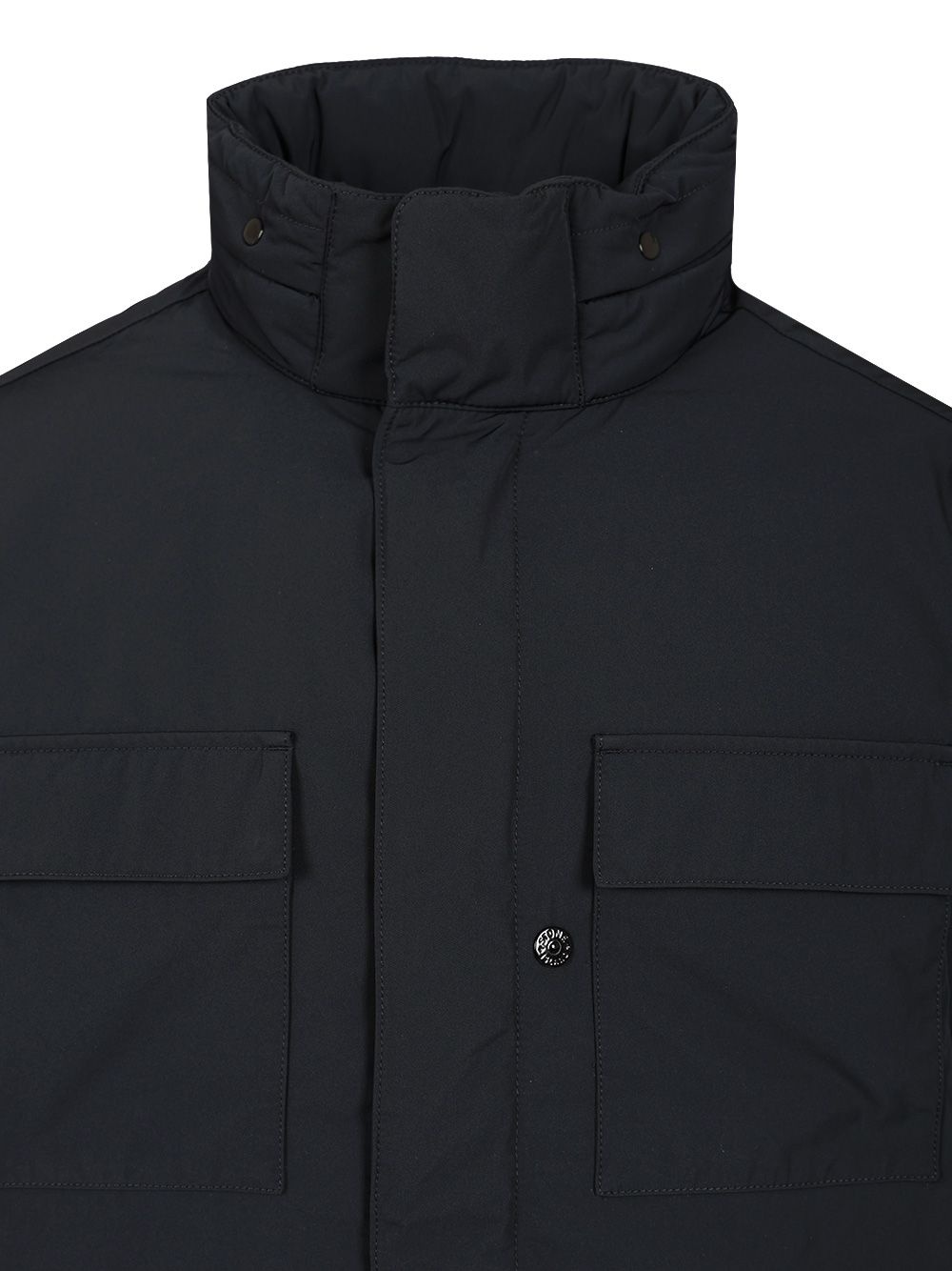 Padded Field Jacket In Micro Twil Jackets Blue - 4