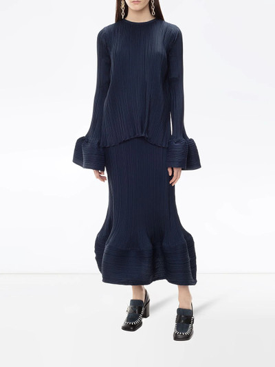 JW Anderson bubble hem pleated skirt outlook