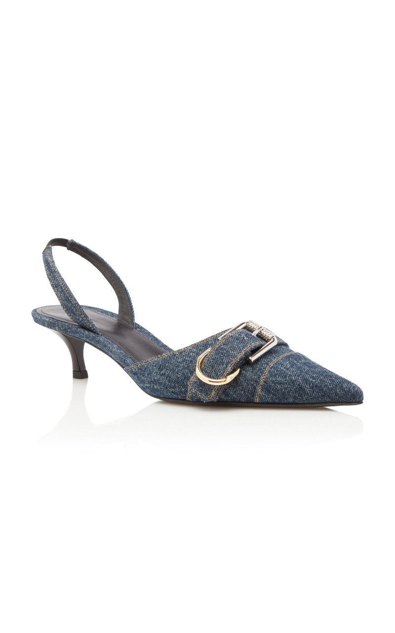Voyou Denim Slingback Pumps blue 3