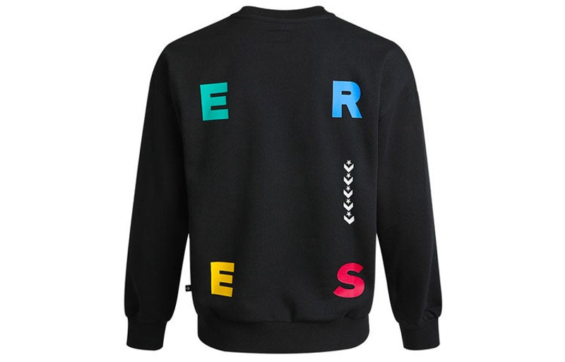 Converse Converse Sports Contrast Letter Print Crew Neck Sweatshirt 'Black' 10022414-A01 outlook