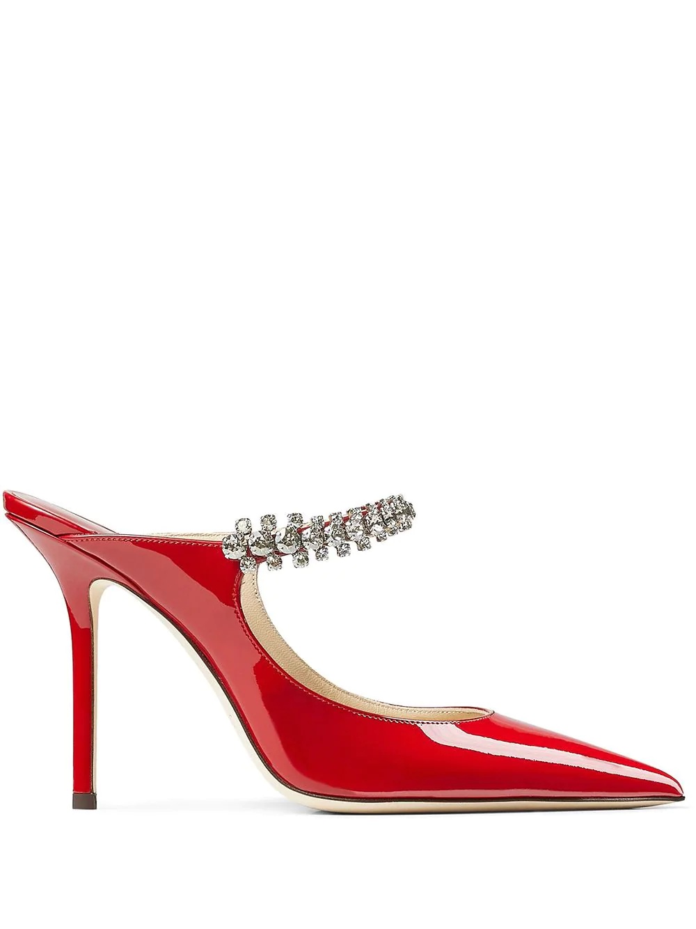 patent leather stiletto pumps with crystal detail - 1