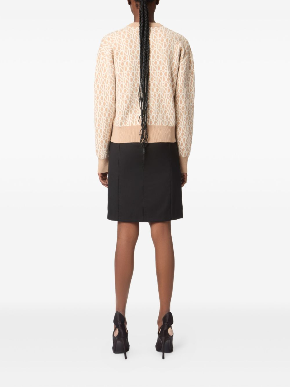 monogram wool sweater - 4