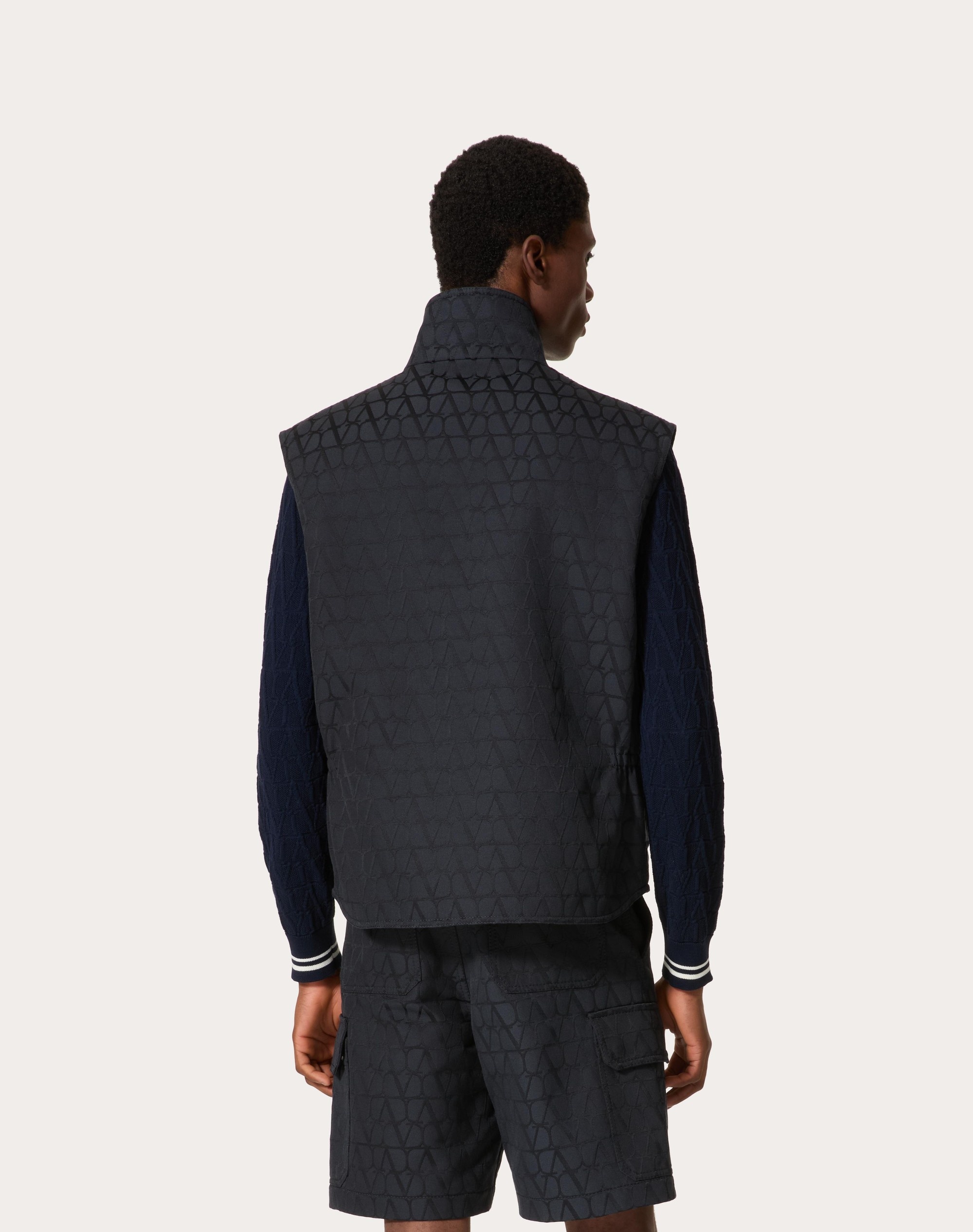 TOILE ICONOGRAPHE PATTERN COTTON CANVAS WAISTCOAT - 4