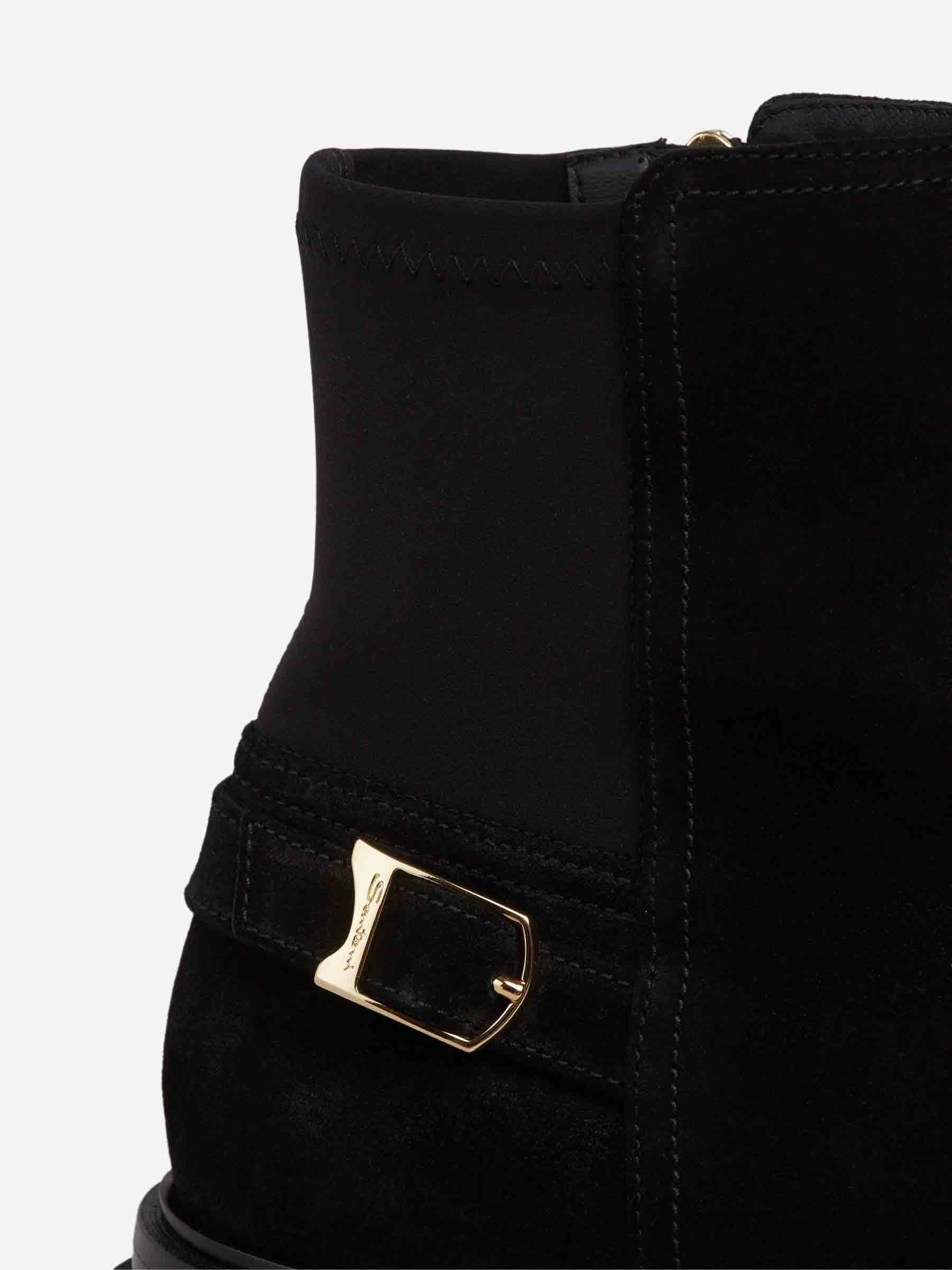 SUEDE BUCKLE BOOTS - 5