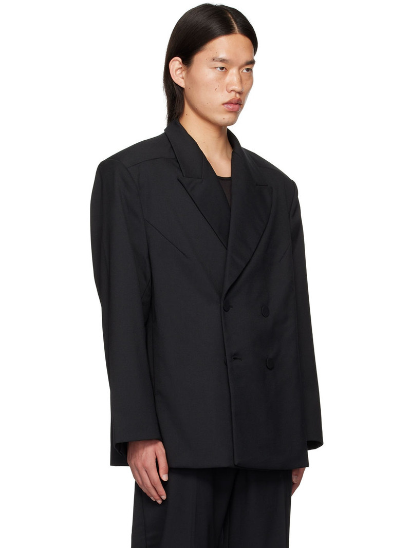 entire studios Black Double-Breasted Blazer outlook