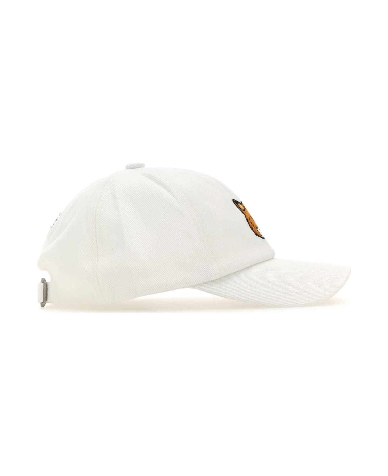 White Cotton Baseball Cap - 2