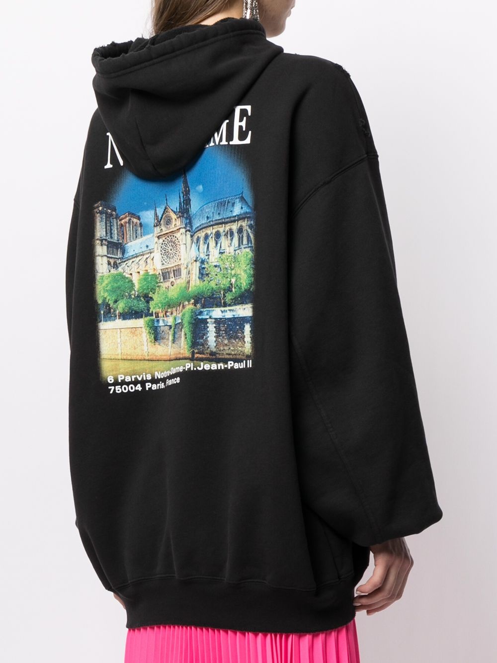 Sacré Coeur-print oversized hoodie - 3