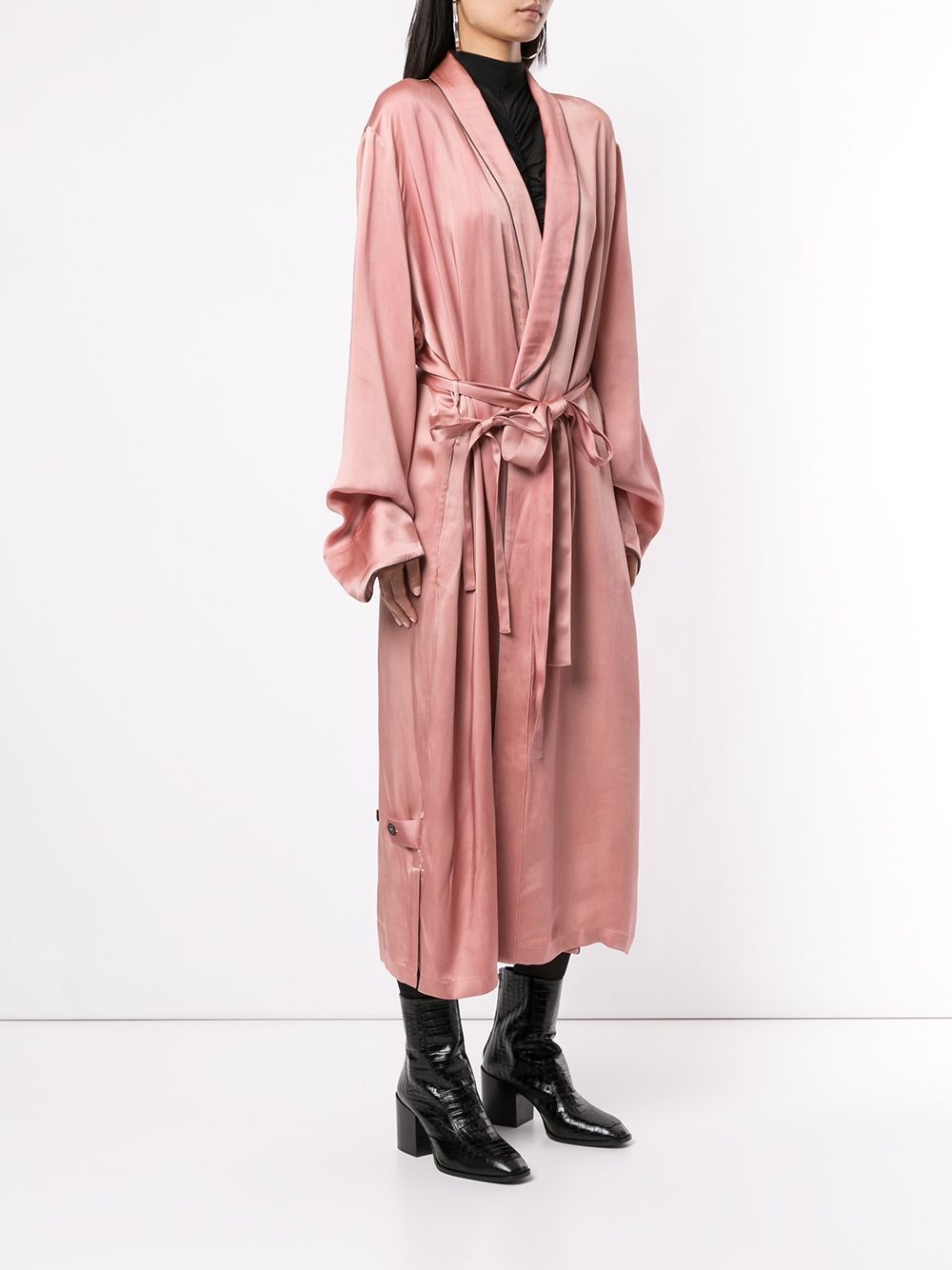 loose fit long kimono jacket - 3