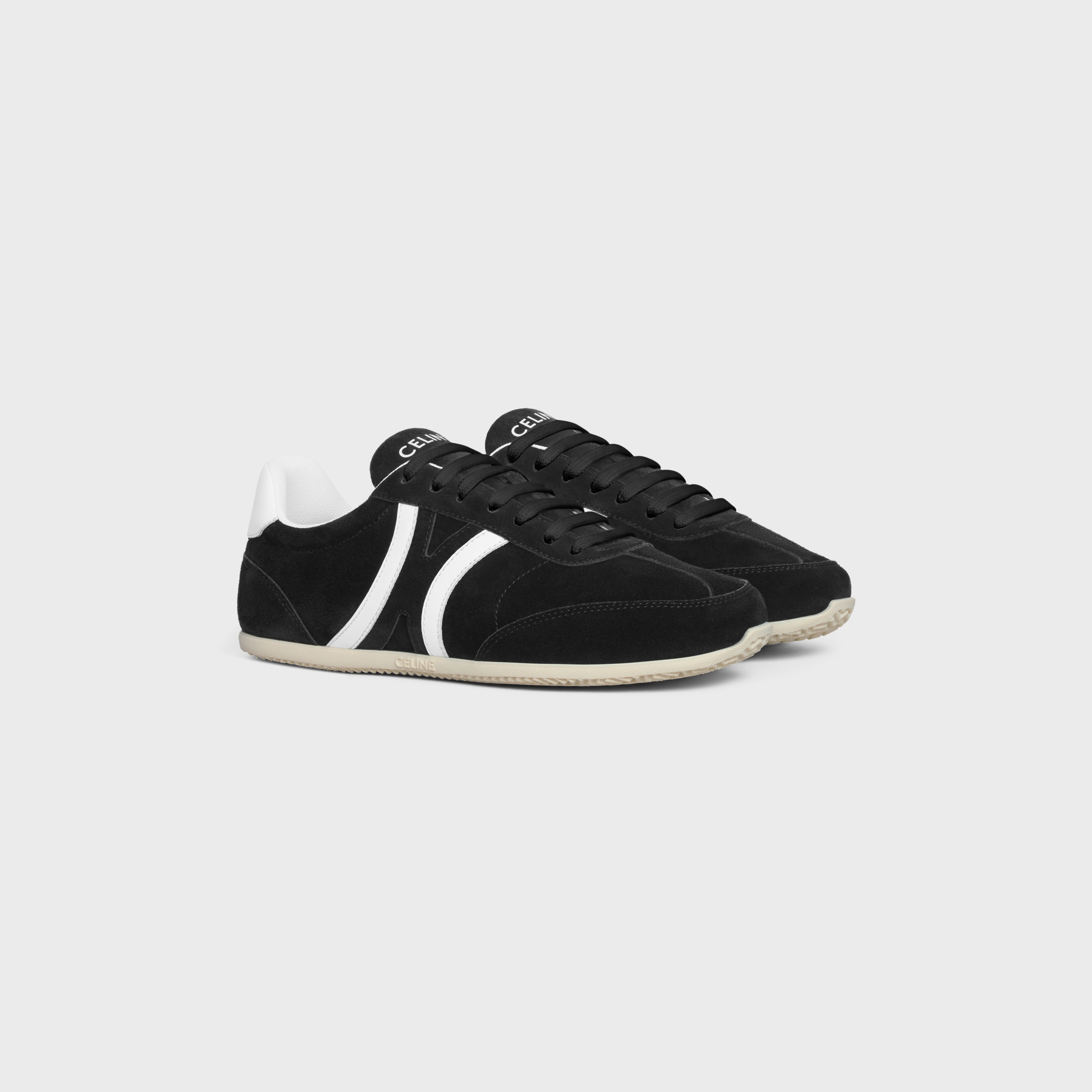 CELINE JOGGER LOW LACE-UP SNEAKER WITH TRIOMPHE in SUEDE CALFSKIN AND CALFSKIN - 2