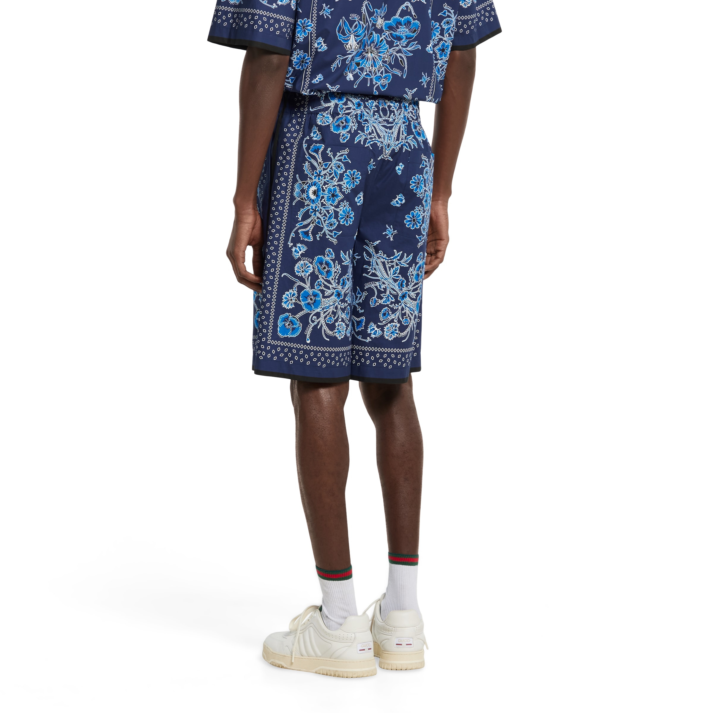 Printed cotton poplin shorts - 4
