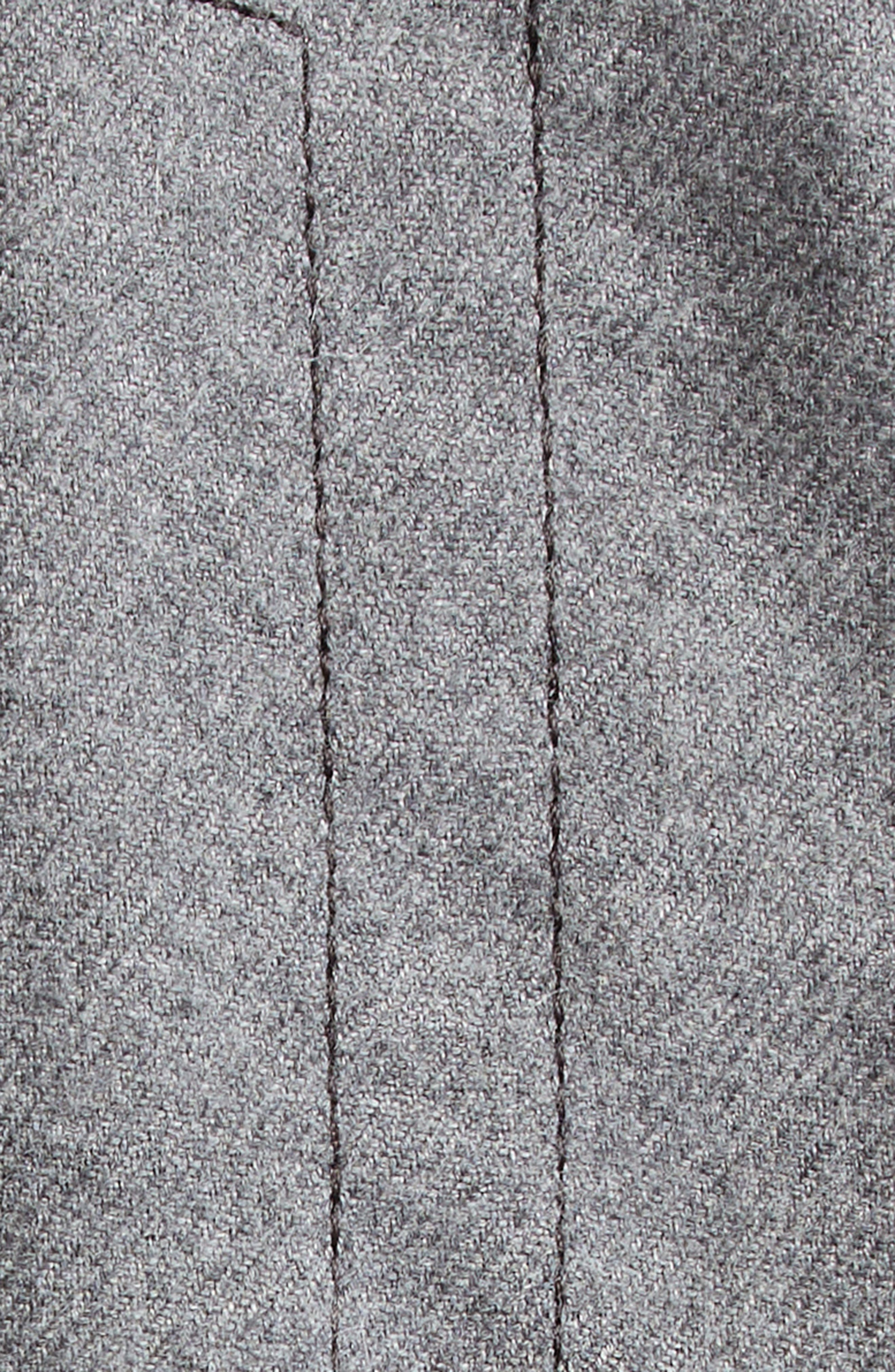 TOTEME Monogram Embroidered Flannel Pajama Top in Smoke Melange at Nordstrom - 7