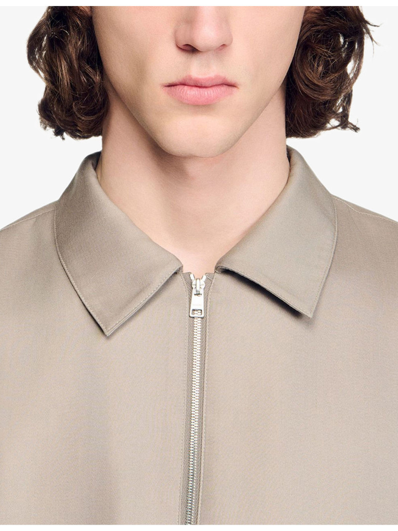 Relaxed-Fit Zip-Up Woven Shirt 5