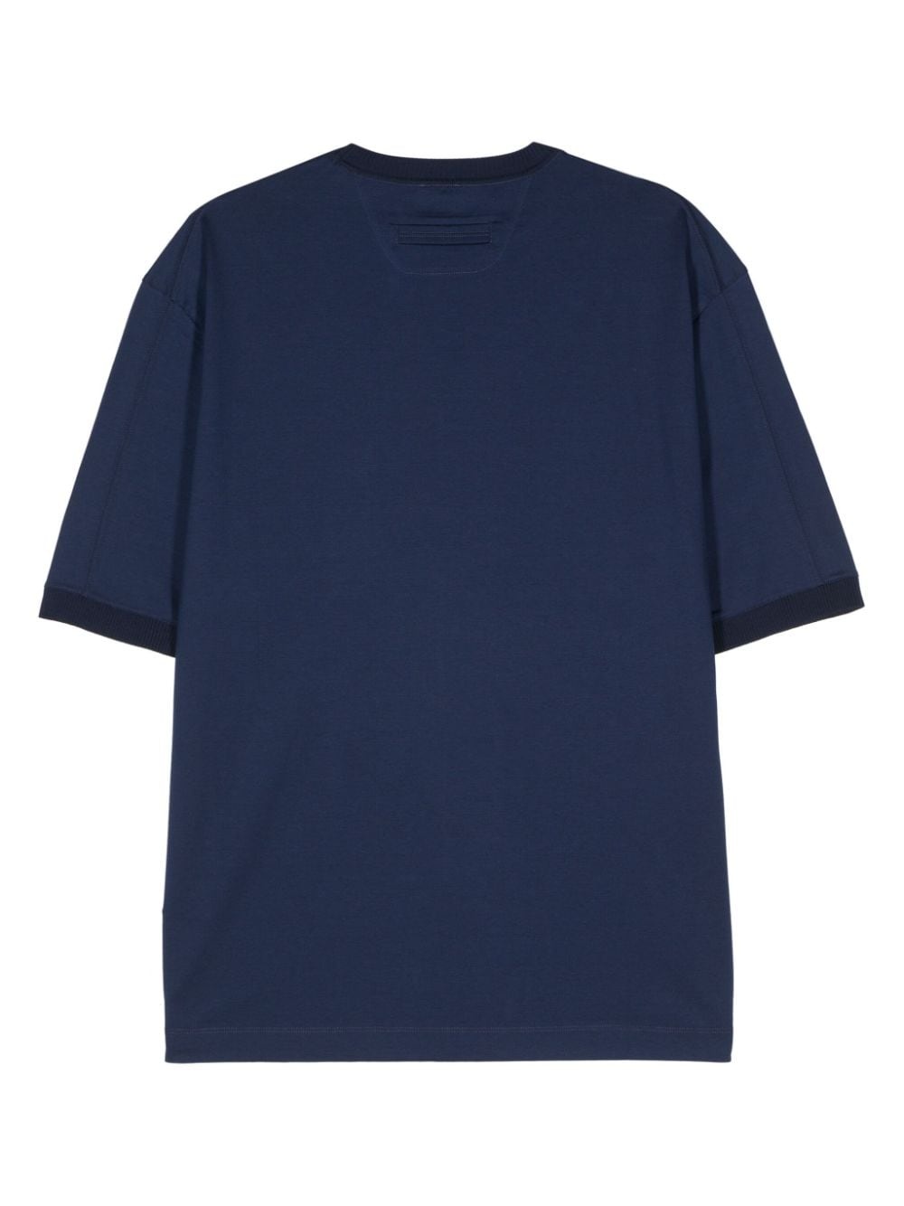 ribbed-trim cotton T-shirt - 2