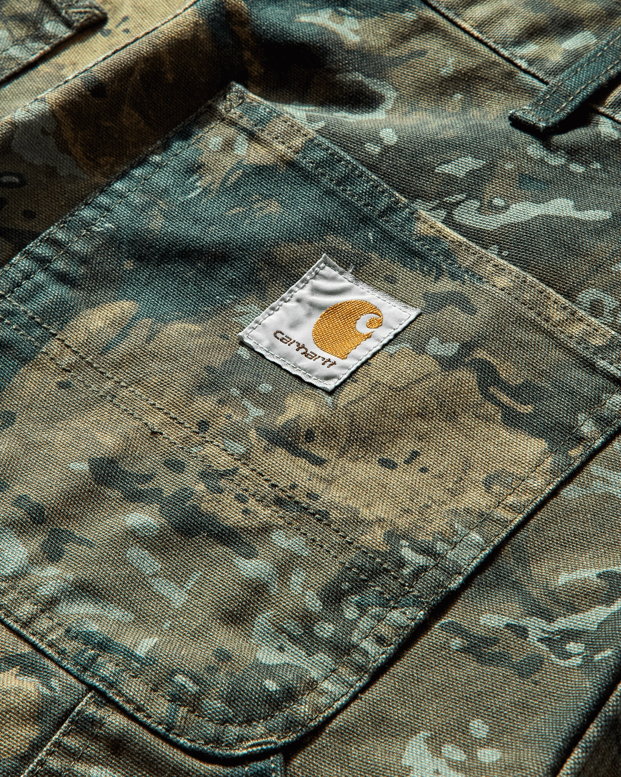 Men's Single Knee Pants Camo Combi / Green - 4