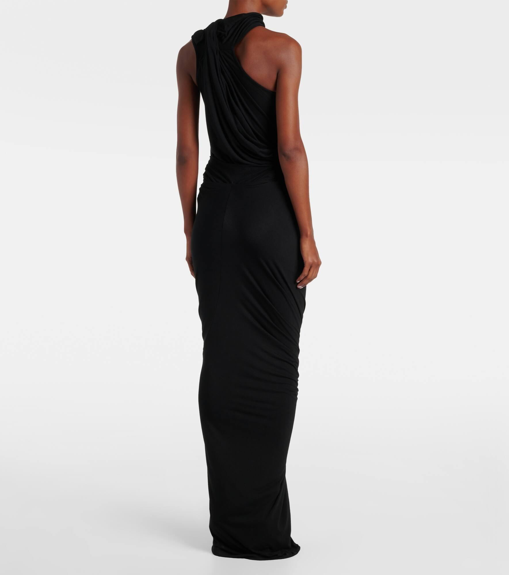 Draped jersey maxi skirt - 3
