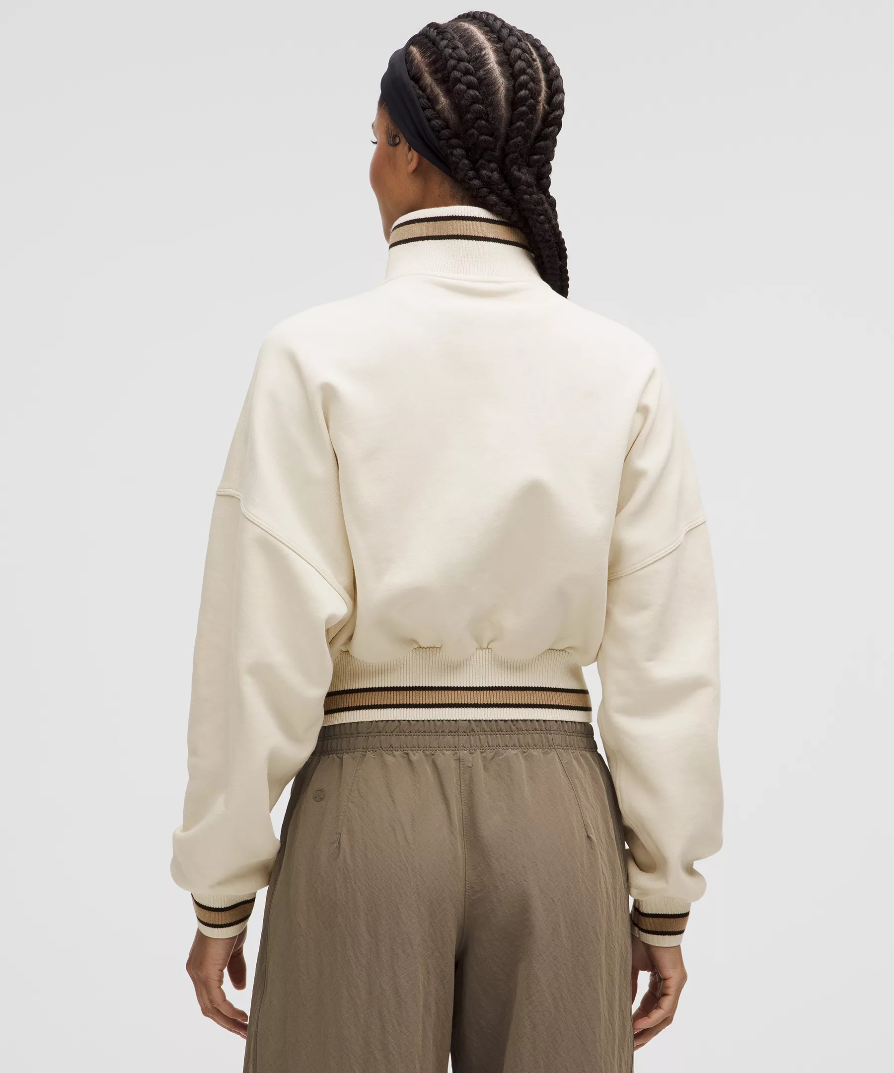 Perfectly Oversized Ringer Funnel-Neck Half Zip - 3