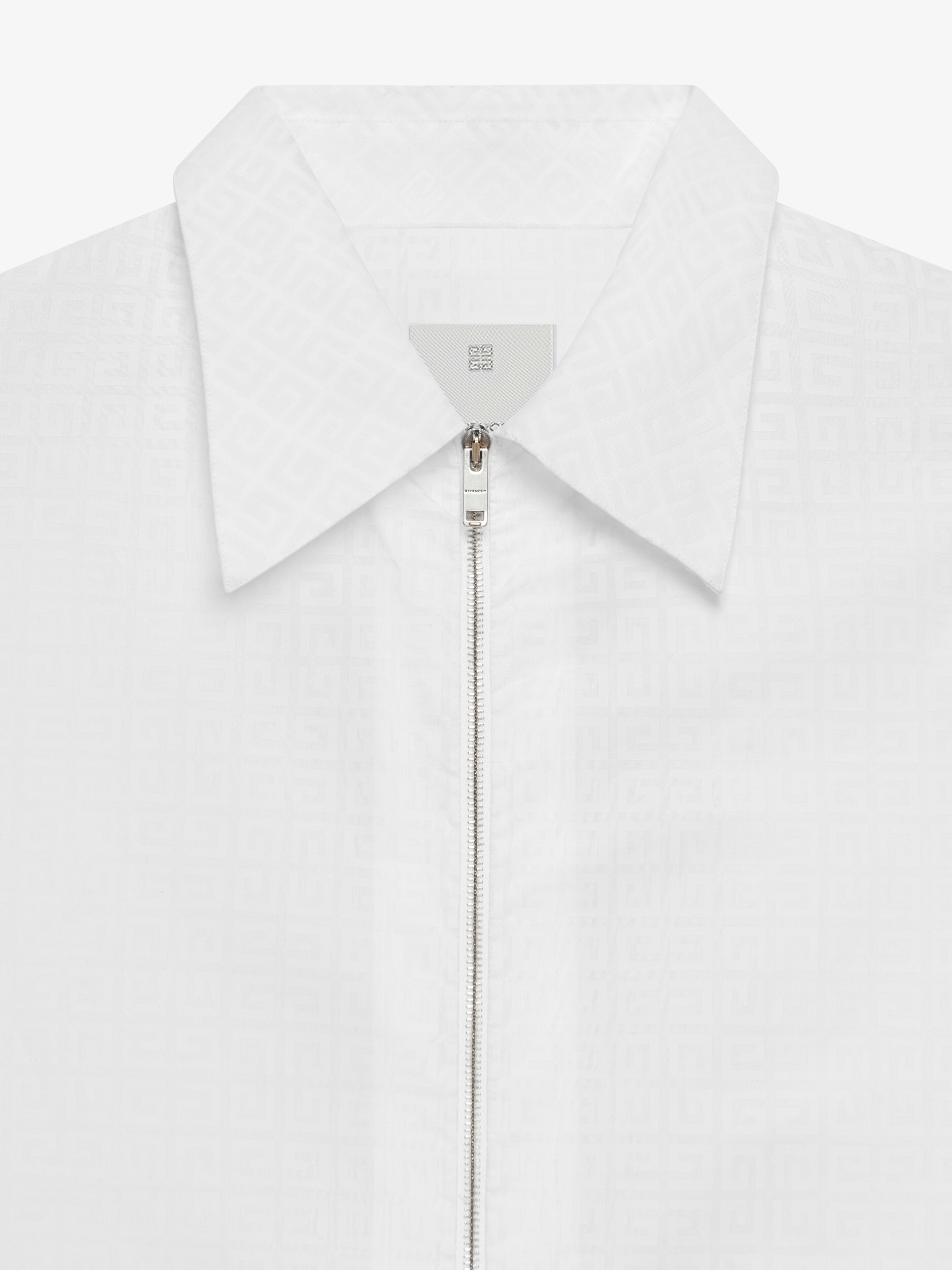 BOXY FIT ZIPPED SHIRT IN 4G JACQUARD - 5