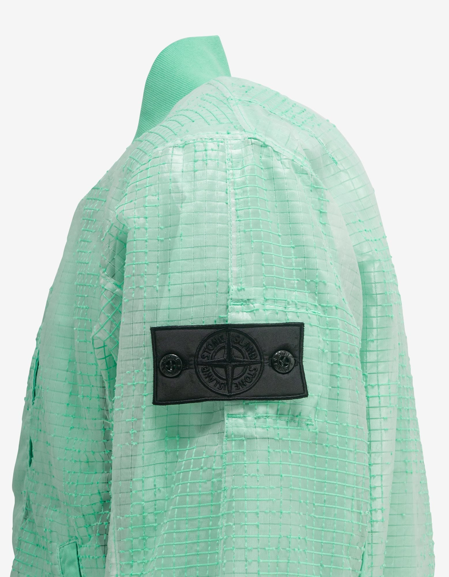 Stone Island Shadow Project Green Bomber Jacket Distorted Ripstop Organza-TC - 5