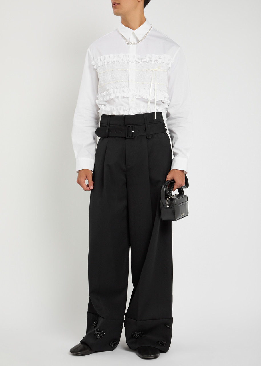 Simone Rocha Ruffled Panelled Cotton Shirt - 4