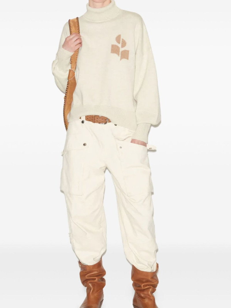 Isabel Marant logo-embroidered turtleneck sweater outlook