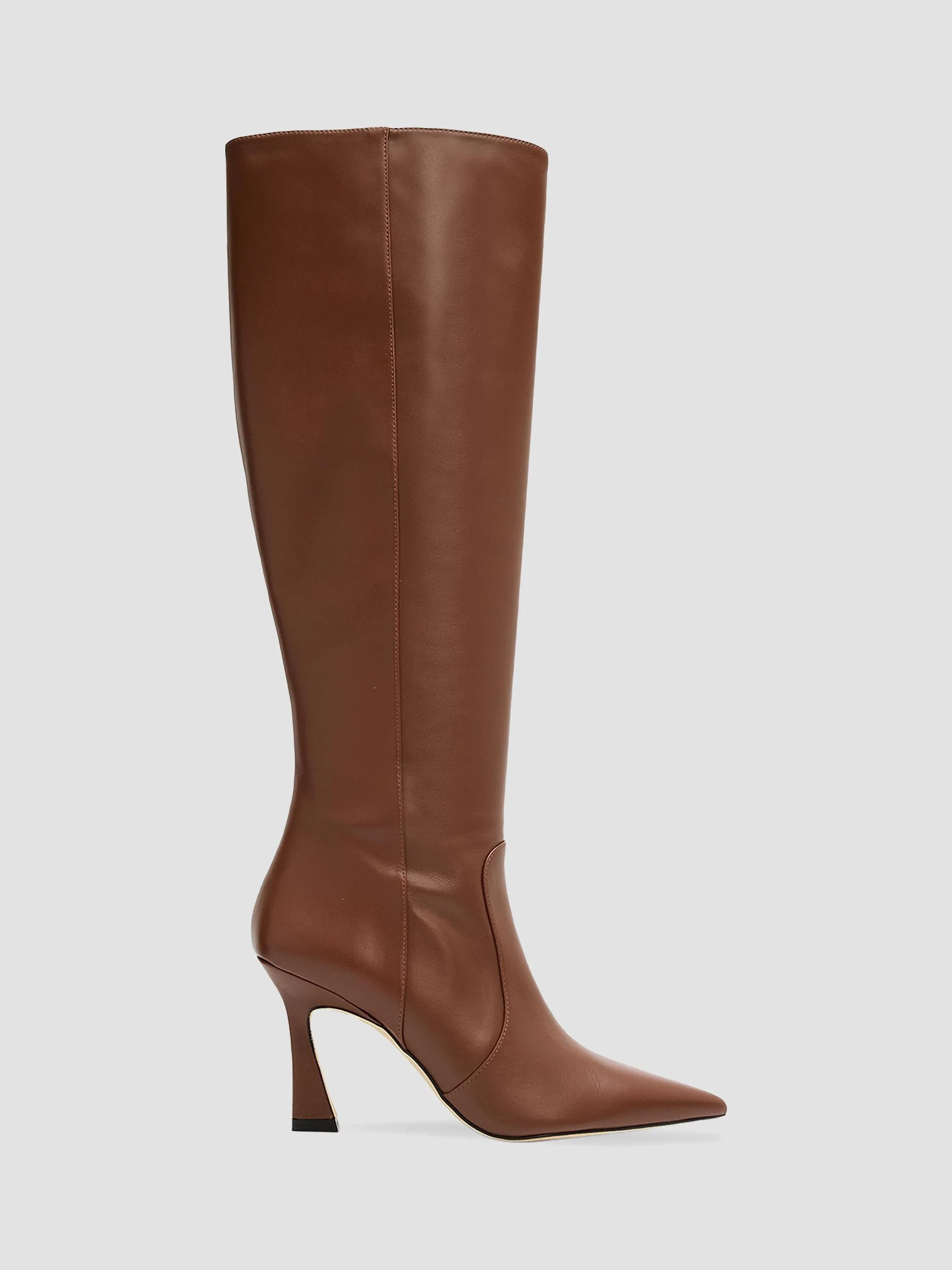 Women's Vinnie 85MM Leather Knee-High Boots - Brown - 1