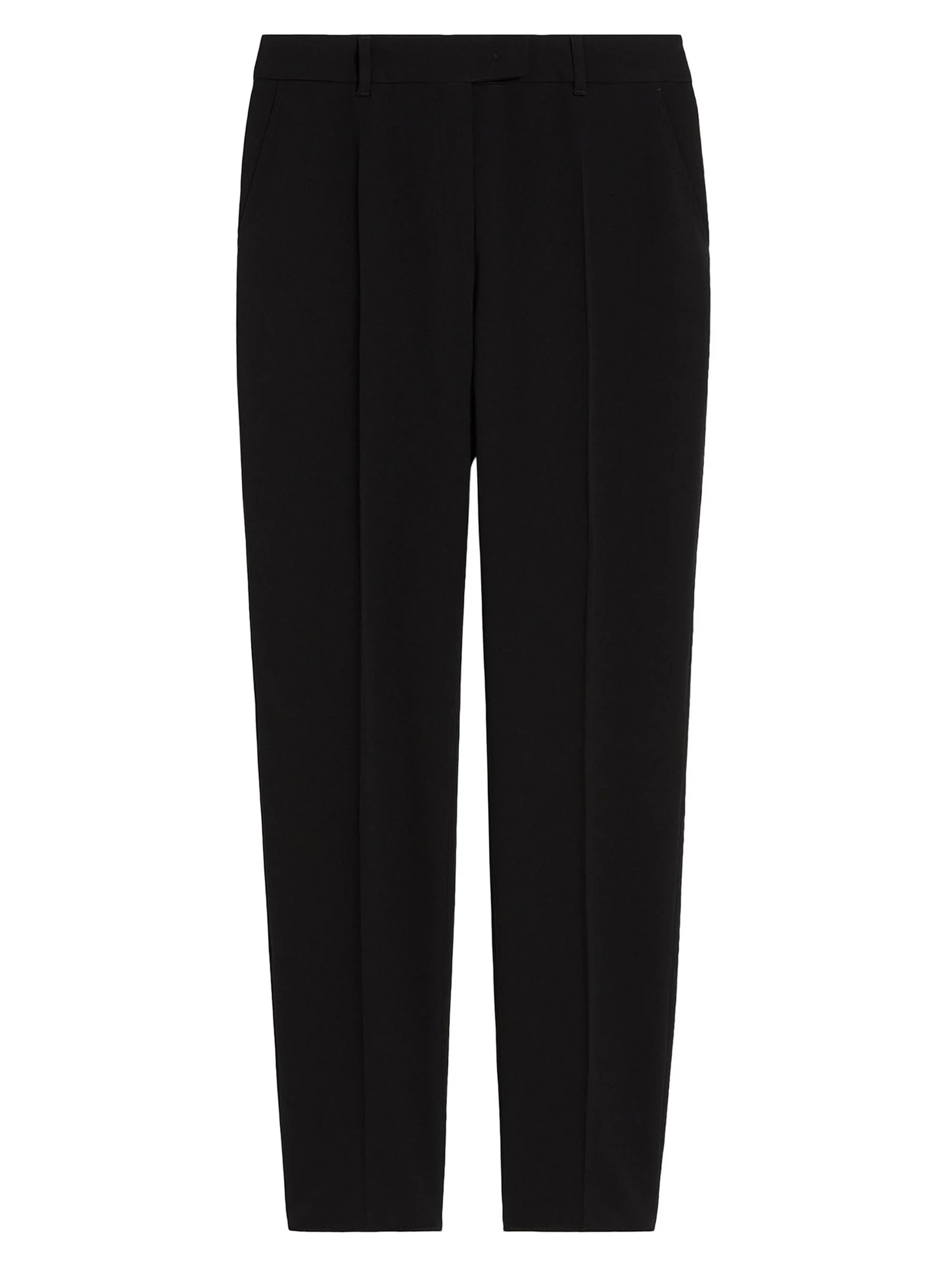 Women's Straight Fit Cady Trousers - Black - 1