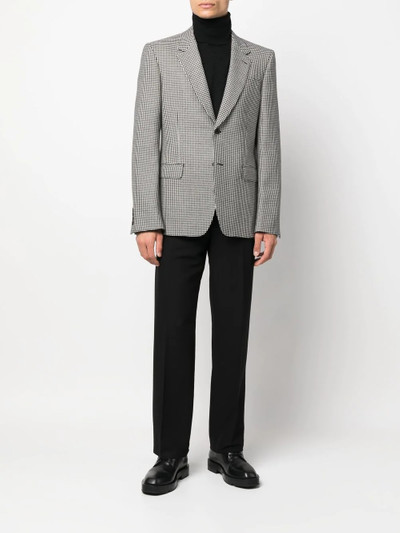 Alexander McQueen single-breasted houndstooth blazer outlook