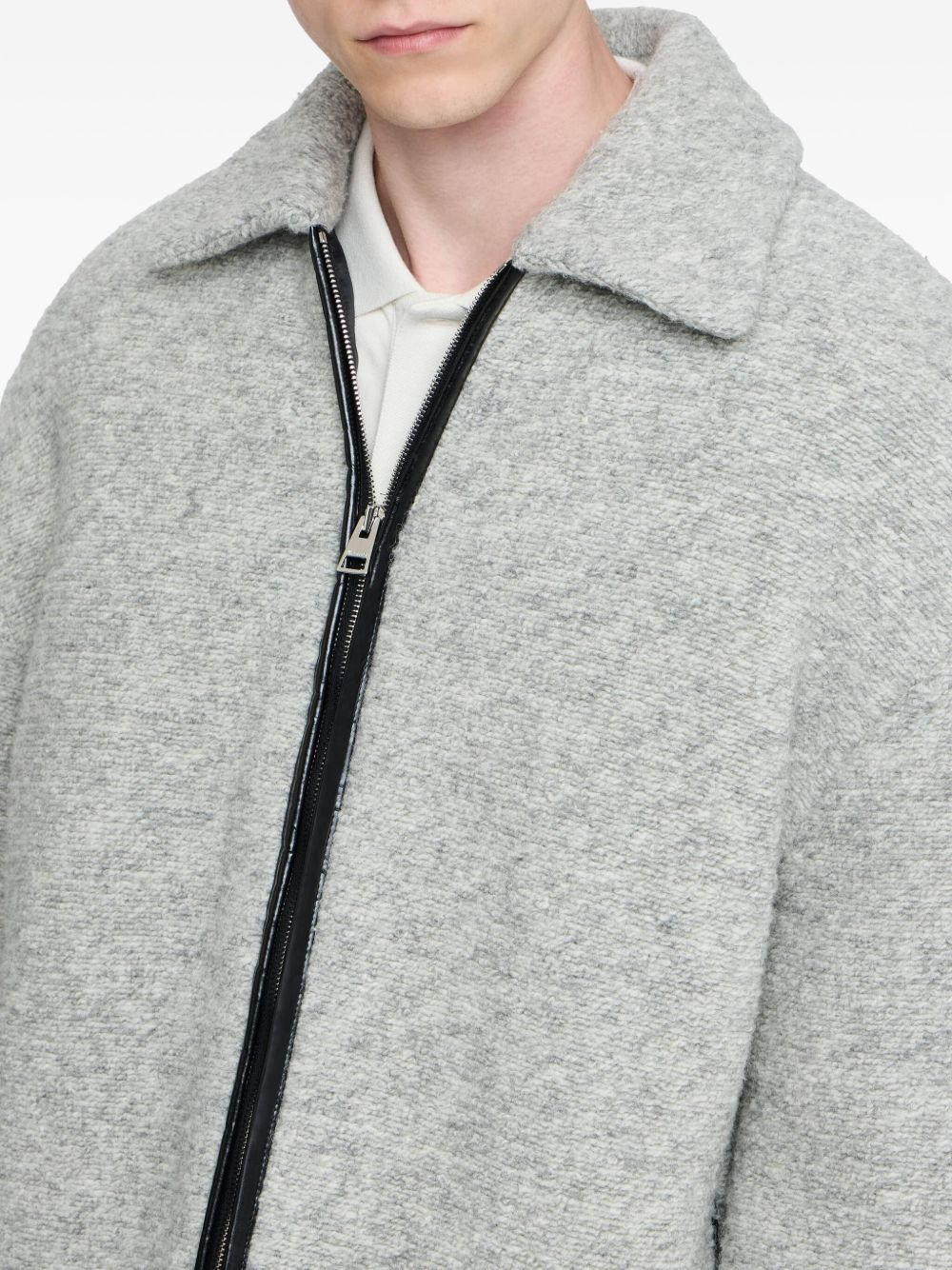 zip-front fleece jacket - 4