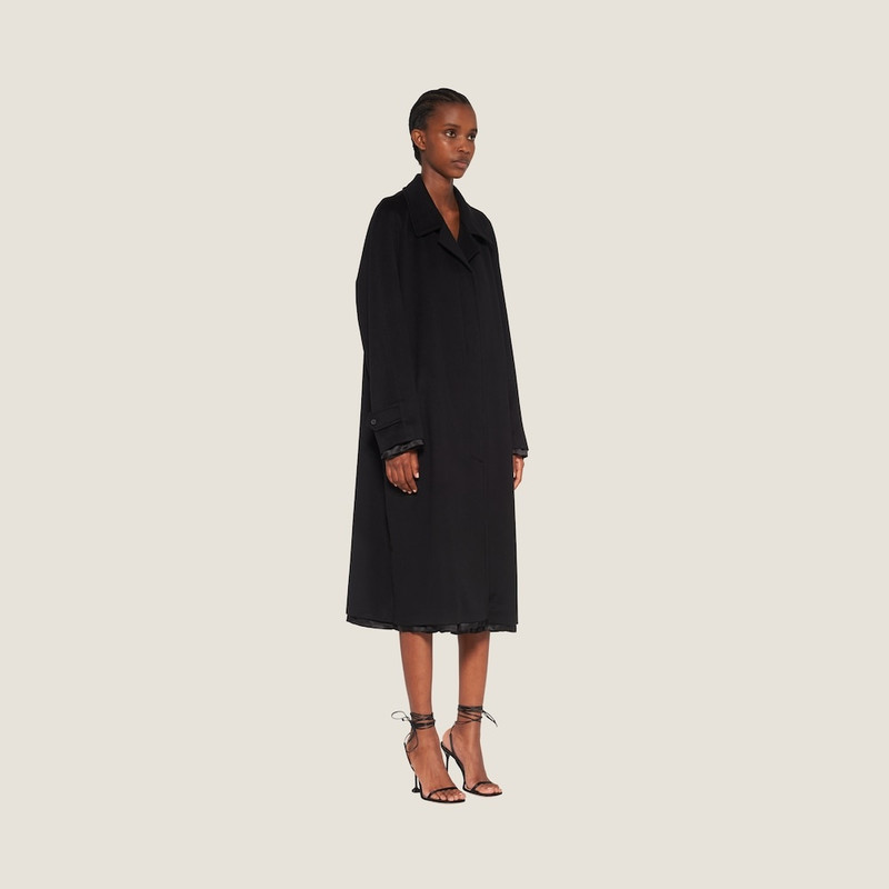 Single-breasted velour coat 5