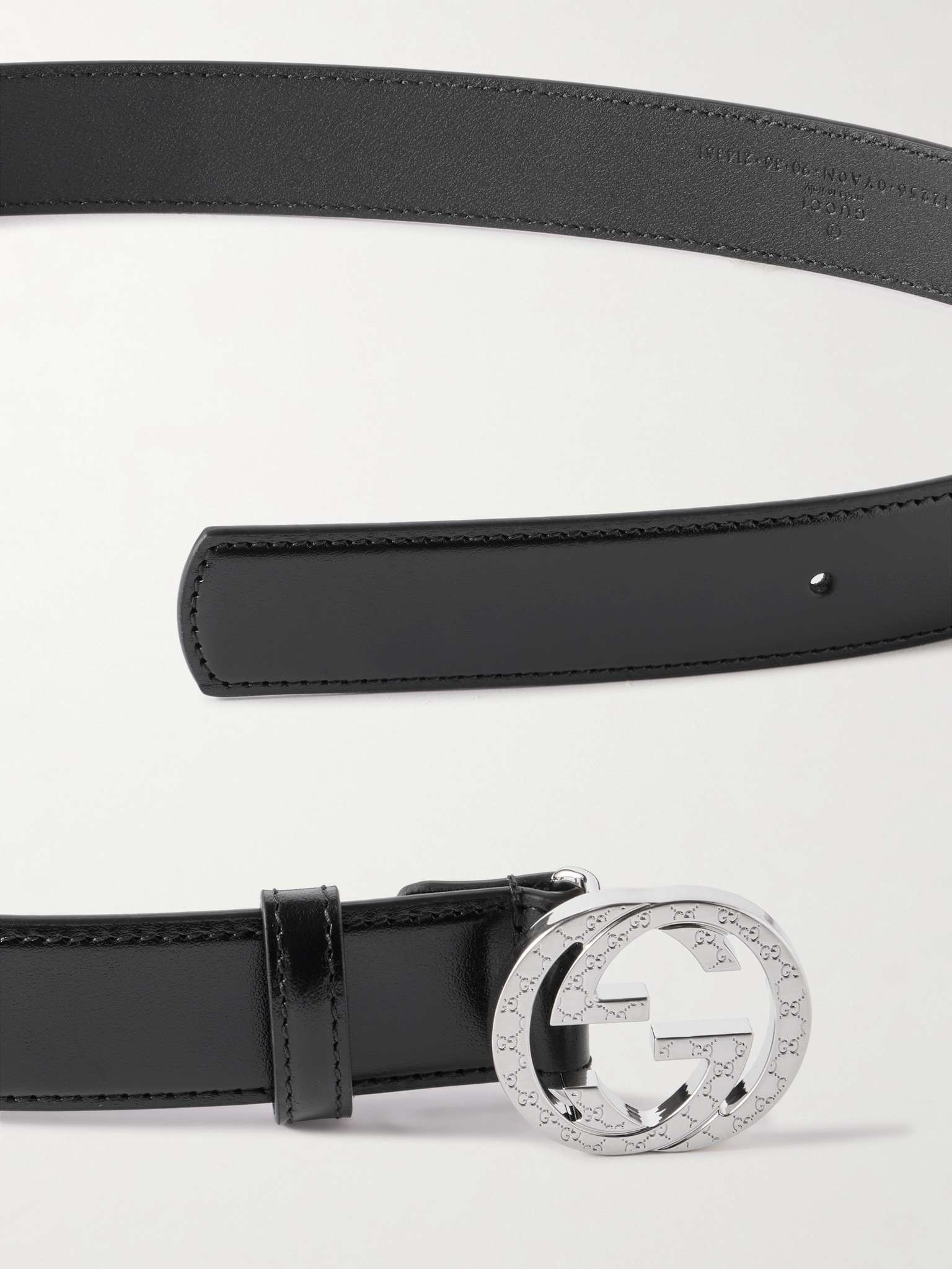 Interlocking G 3cm Glossed-Leather Belt - 2