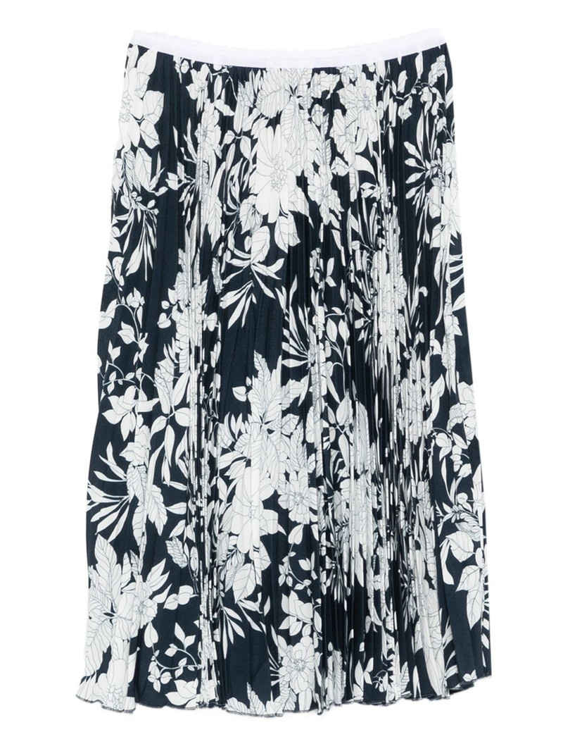 pleated floral-print midi skirt 1