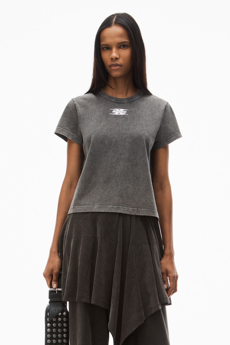 Alexander Wang blade logo-embossed tee in cotton outlook