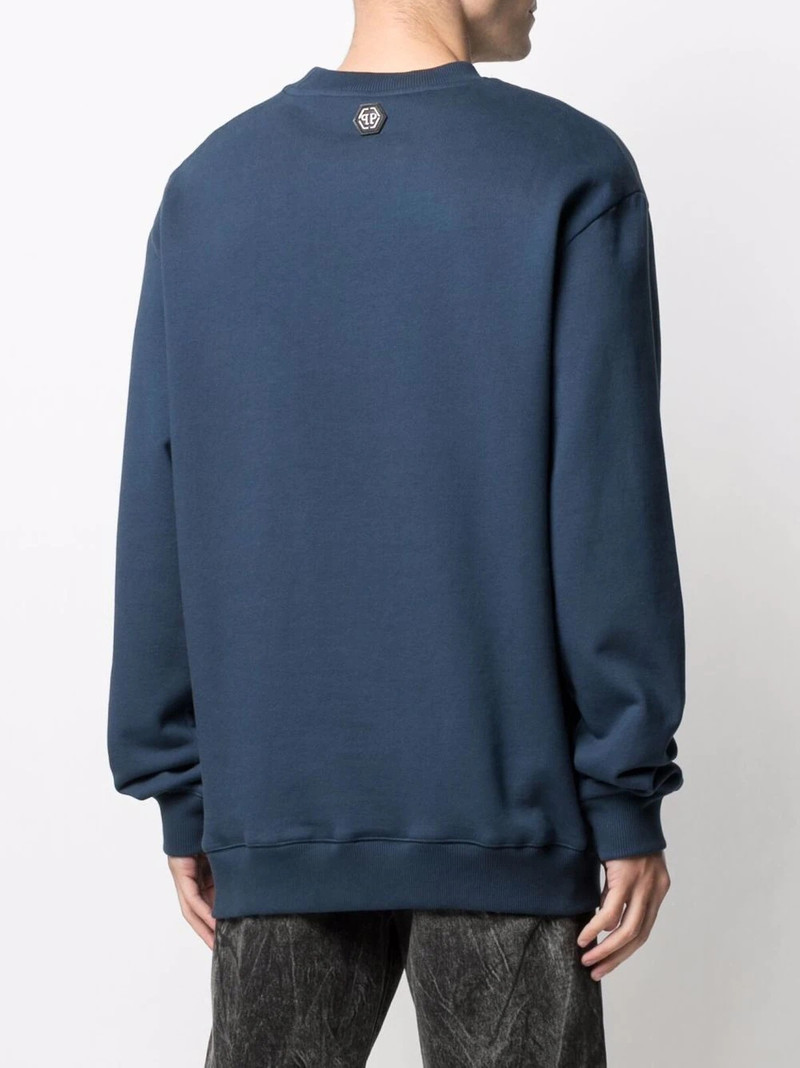 embroidered-logo sweatshirt 4