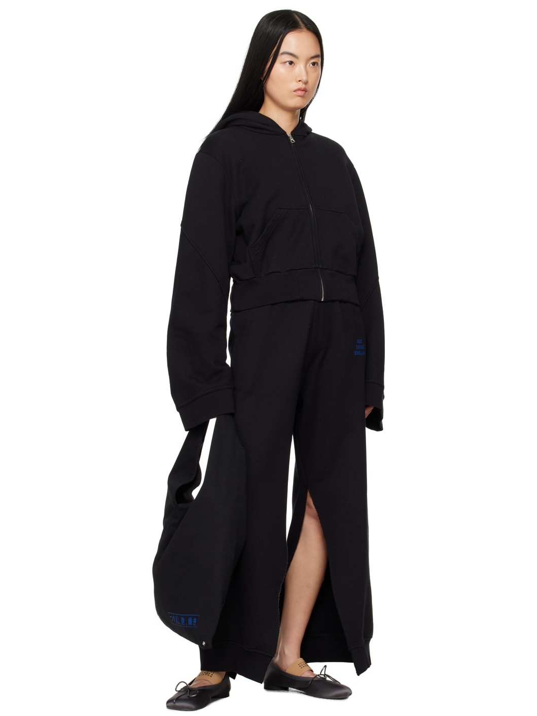 Black Classic Triangle Medium Tote - 4